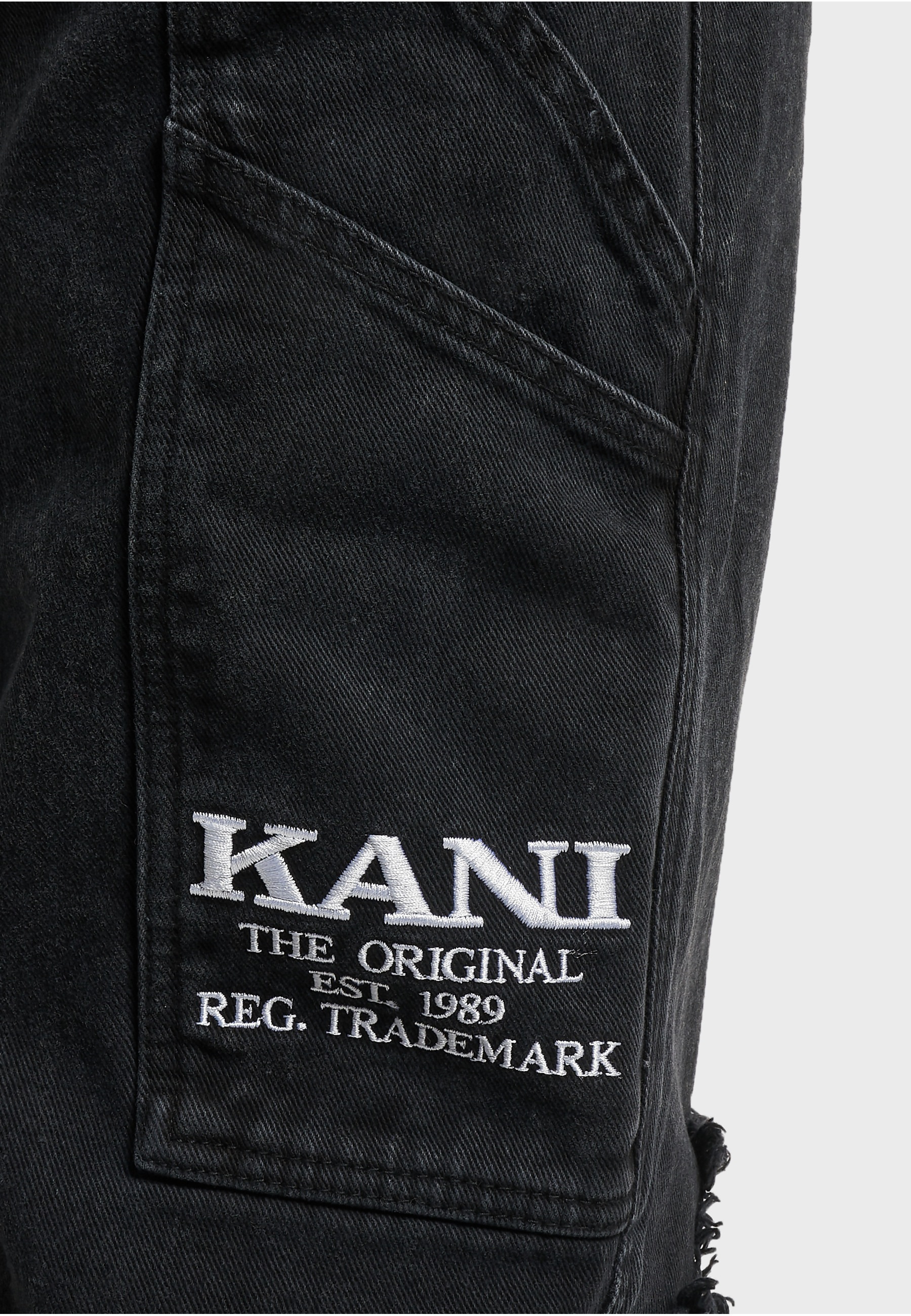 Karl Kani Bequeme Jeans »Karl Kani Herren KK Retro Baggy Workwear Knee Cut Denim« 1 Stk.