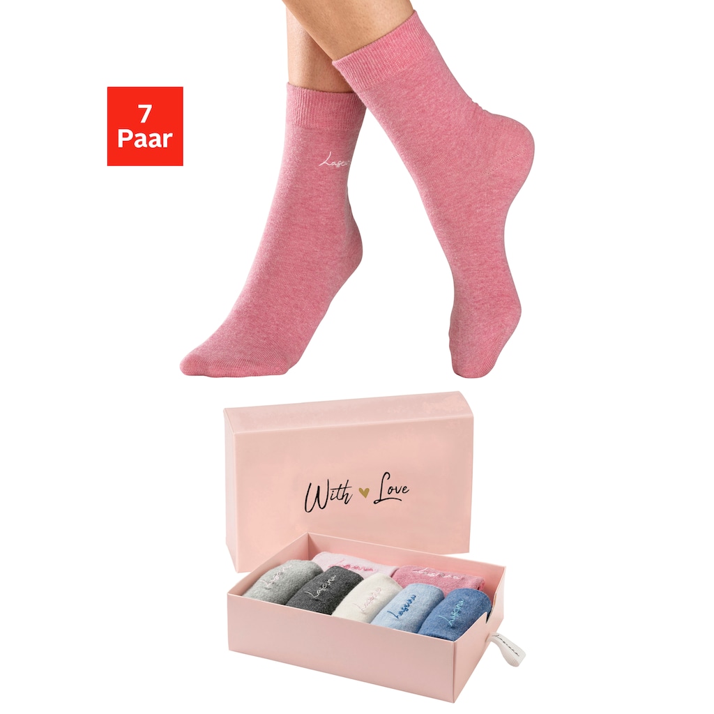 LASCANA Basicsocken, (Set, 7 Paar)