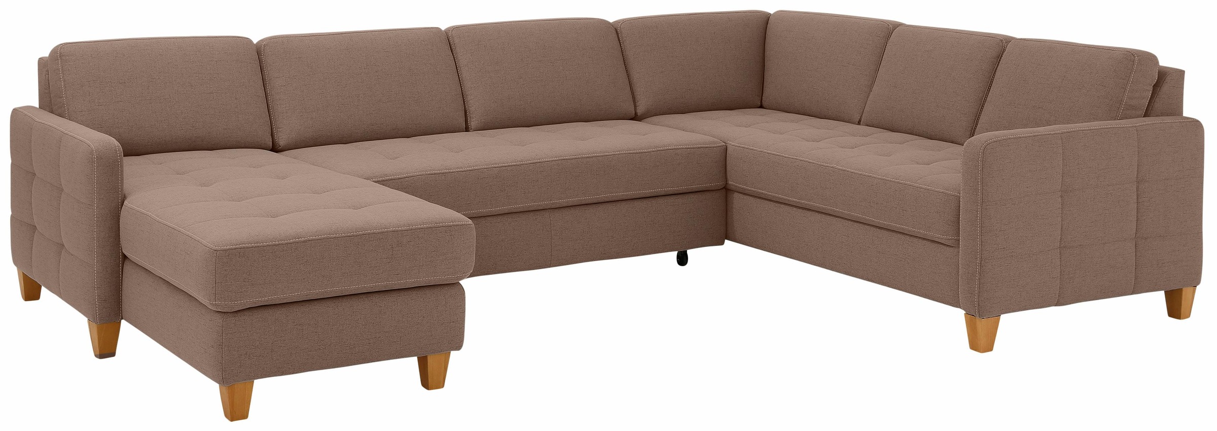 Home affaire Wohnlandschaft "Earl U-Form" wahlweise auch mit Bettfunktion o günstig online kaufen