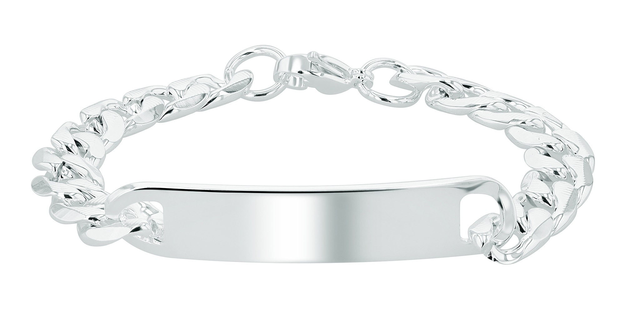 Adelia's Women's Curb Chain Bracelet Stainless Steel Black 21 cm