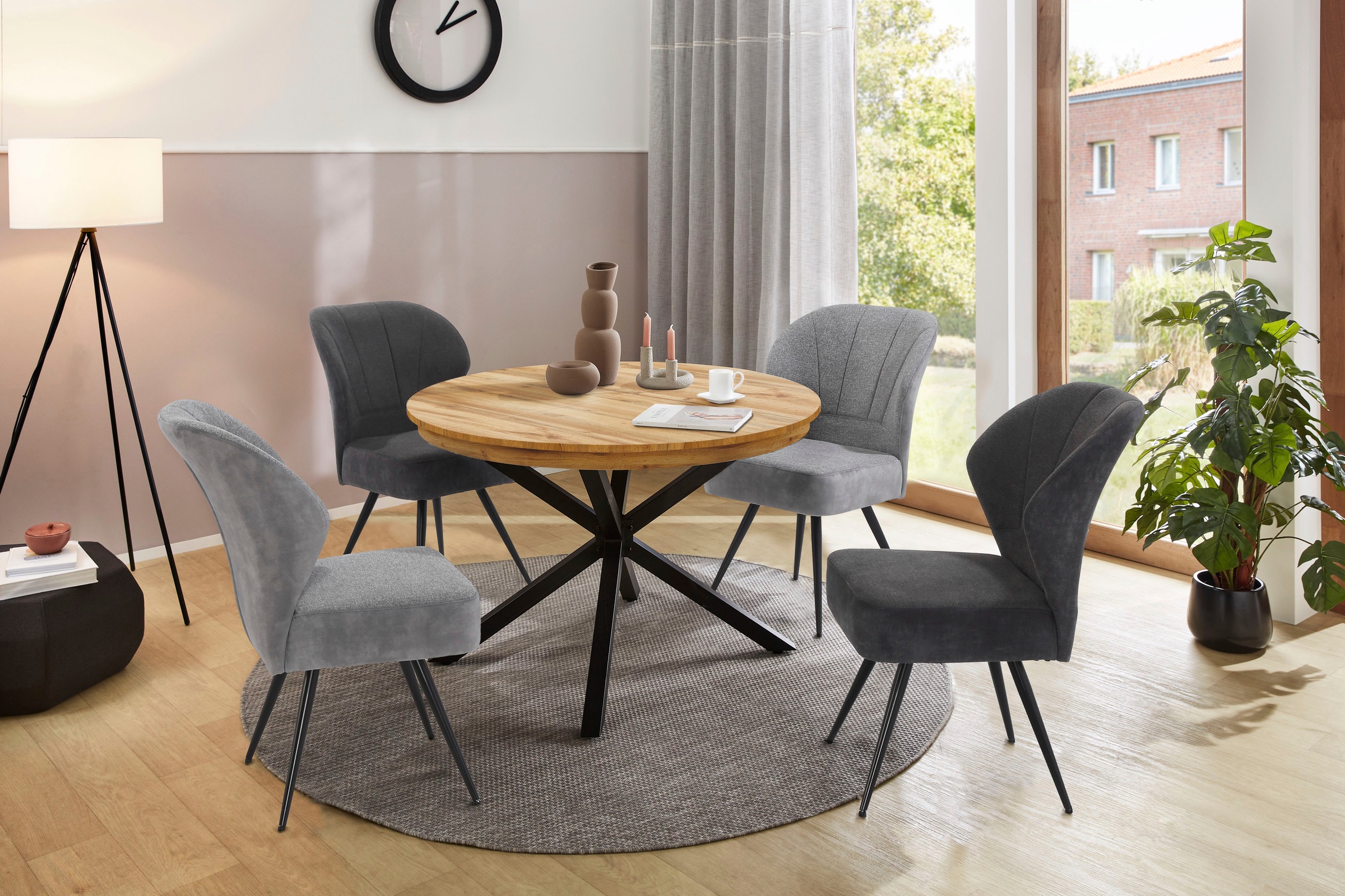 Jockenhöfer Gruppe Freischwinger "Oder" (Set) 4 Stk.mit Taschenfederkenpols günstig online kaufen