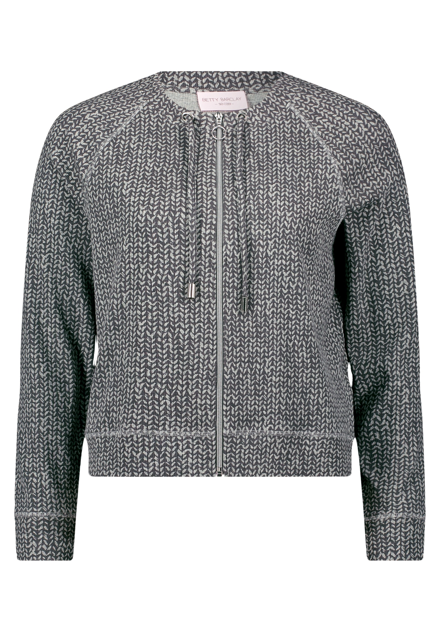 Betty Barclay Sweatjacke »Damen Shirtjacke mit Rippenstruktur«
