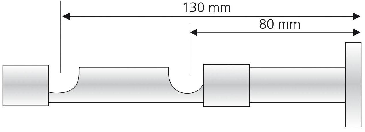 Liedeco Doppelträger, (1 St.), für Gardinenstangen Ø 16 mm