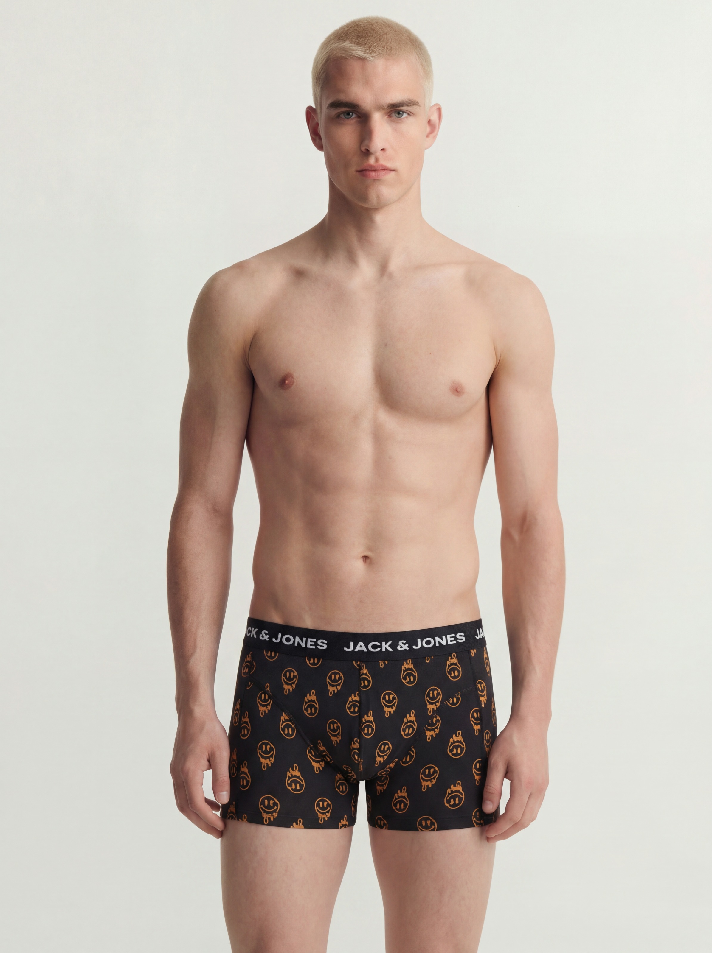 Jack & Jones Trunk »JACDALE SMILEY TRUNKS 3 PACK SN« Packung, 3 Stk. Baumwollmischung, elastischer Bund