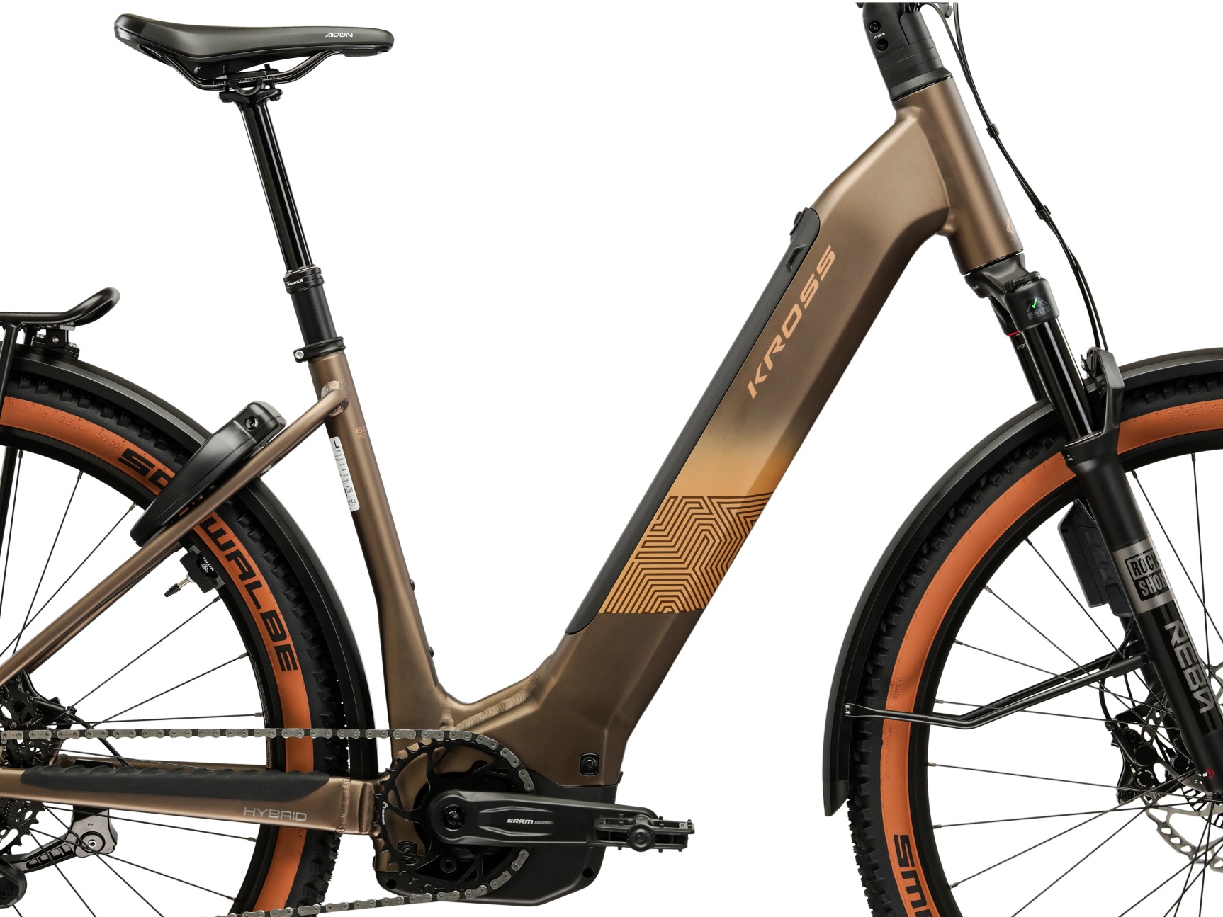 Kross »Influx Hybrid 6.0 21,3Ah / 800 Wh 29 Zoll braun 12 Gänge 2026« 12 Gang SRAM S1000 EAGLE AXS Schaltwerk Kettenschaltung Mittelmotor 250 W