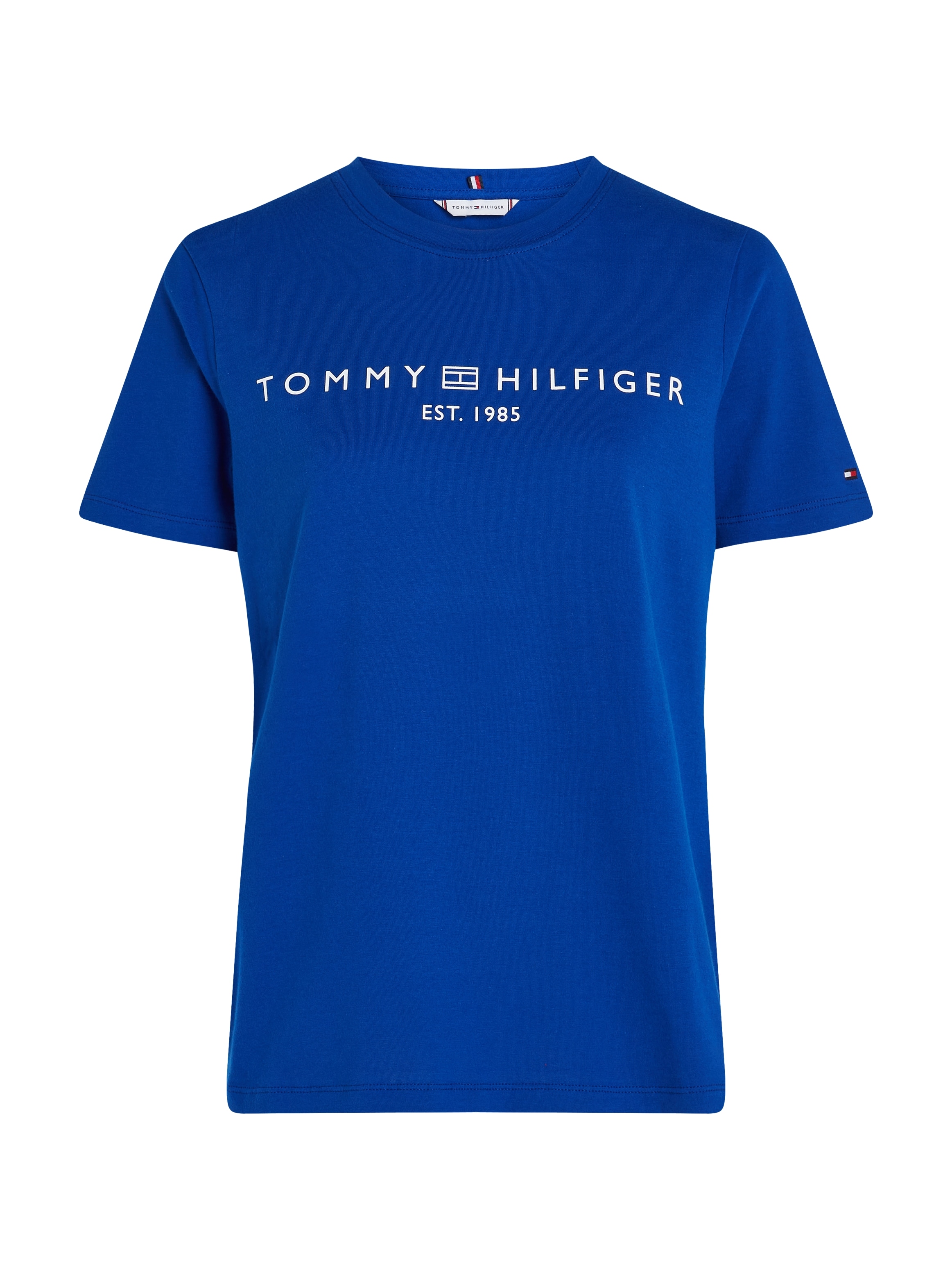 auf Markenlabel Brust Tommy online mit Hilfiger T-Shirt, kaufen BAUR | der