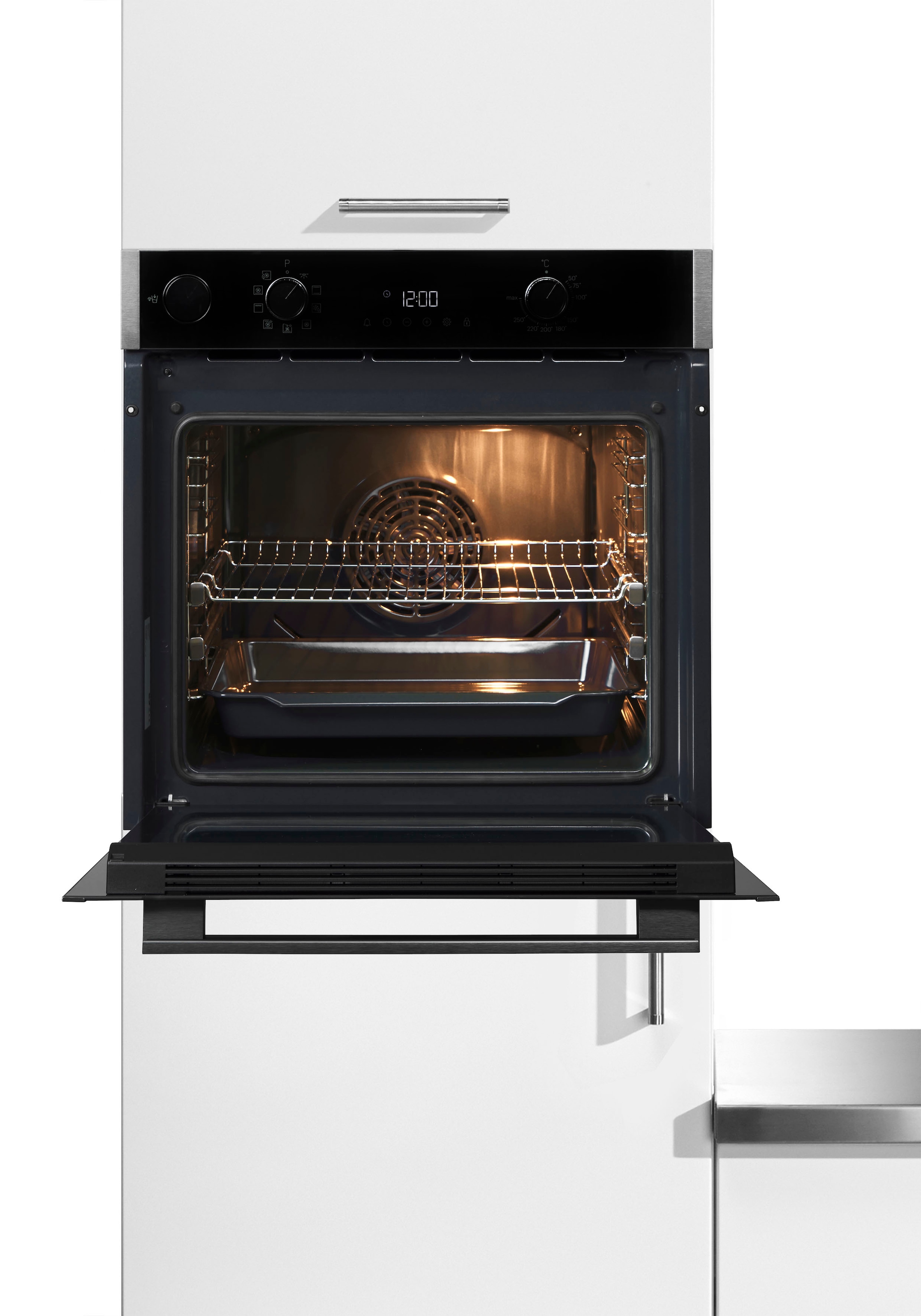 Grundig Einbaubackofen  »GEBD19300DX«, mit 2-fach-Teleskopauszug, Steam Clean, SoftDoormatic