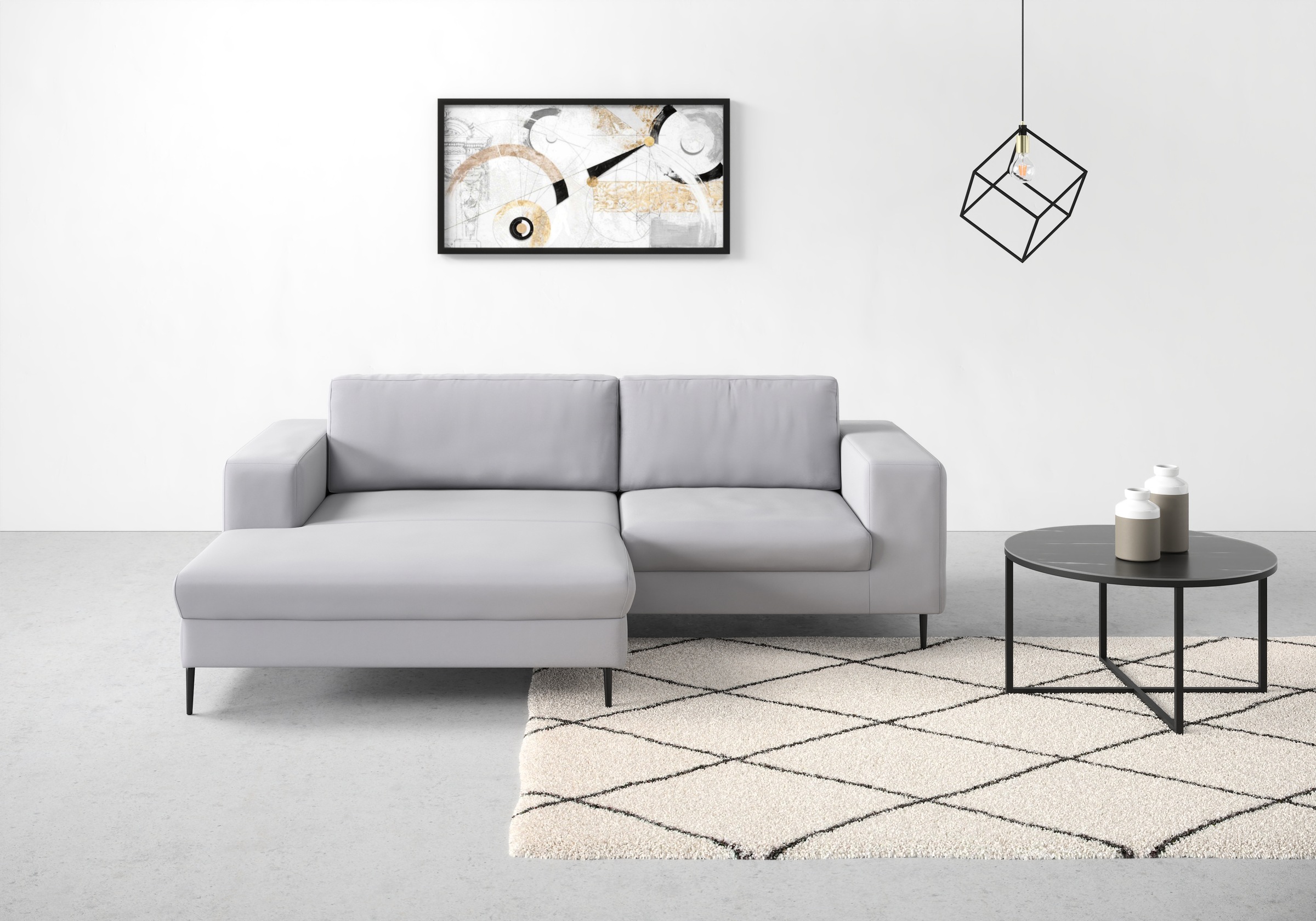 Thumbnail - DOMO collection Ecksofa "Modica kompakt und elegant, Breite 244, L-Form" moderne Optik mit extrabreiter Recamiere, auch ...