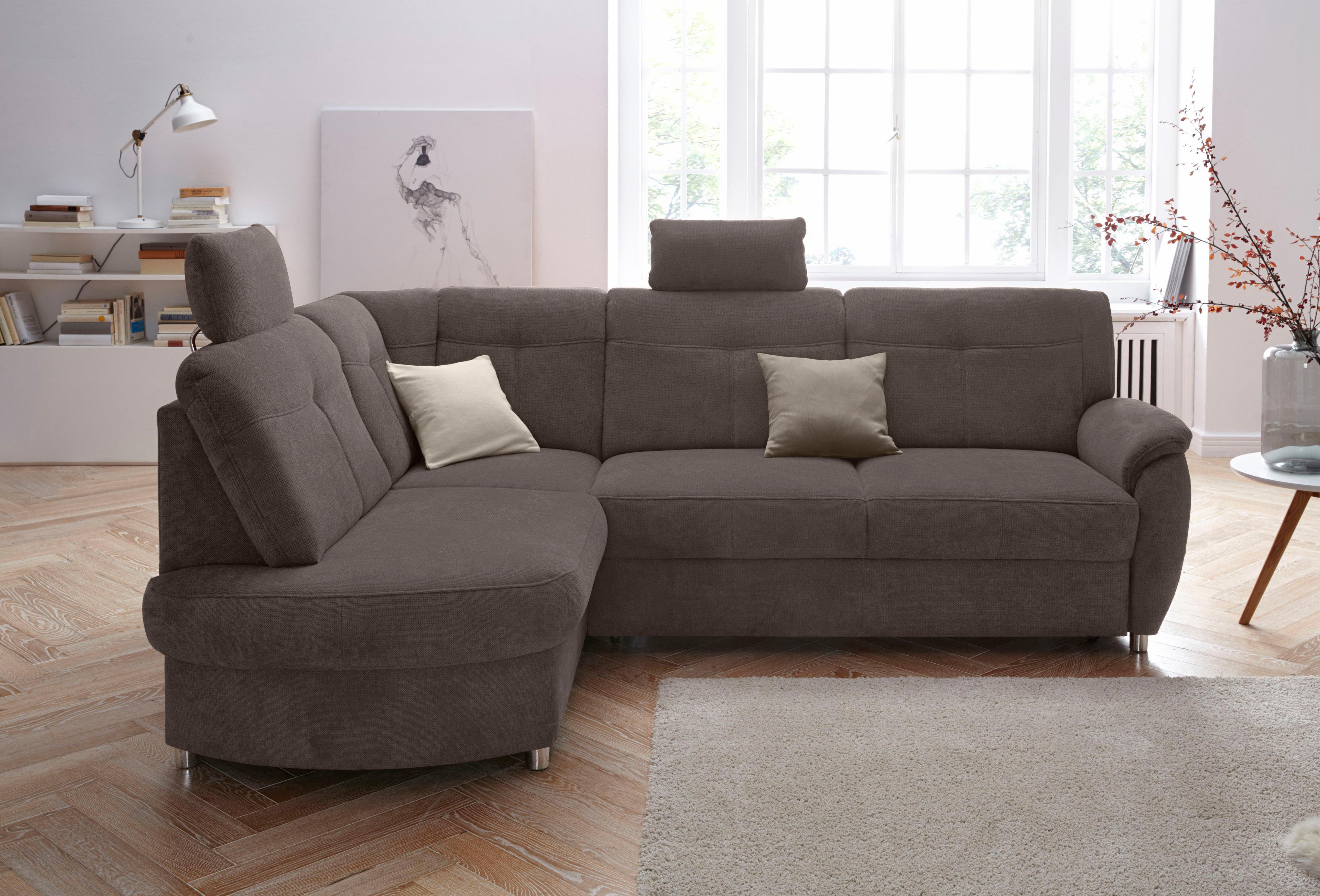 sit&more Ecksofa "Sonoma, L-Form, B: 246 cm, Bettfunktion & Bettkasten optional" Federkern, komfortable Sitzhöhe 45 cm, frei im Raum stellbar