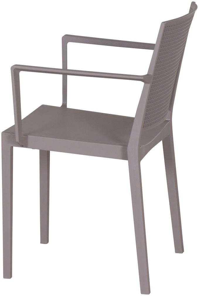 Siena Garden Gartensessel »Square 2er Set Stapelsessel taupe« Set, 2 Stk. tlg. Gestell, Polypropylen/Glasfaser