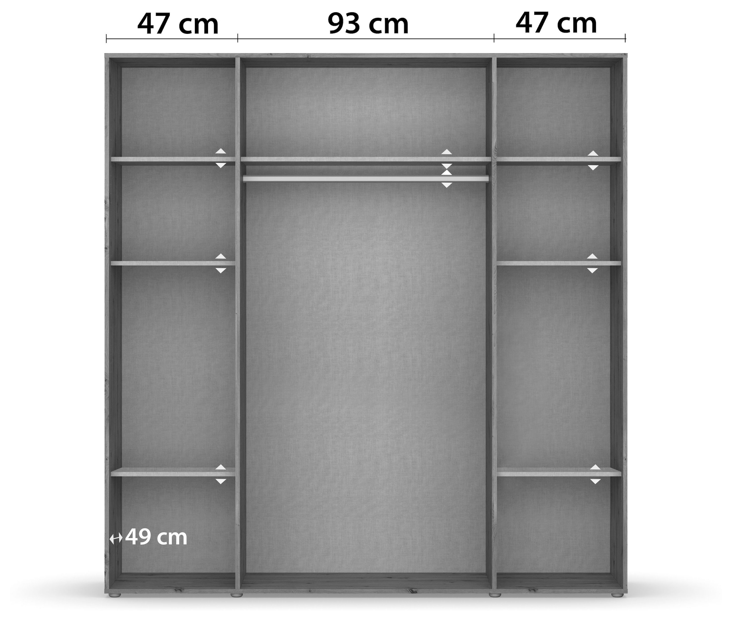 rauch Kleiderschrank »VOYAGER Otto´s Choice Garderobe Wäscheschrank TOPSELLER Schlafzimmer«, (in 3 verschiedenen Ausstattungen BASIC/CLASSIC/PREMIUM), Schrank mit modernen Griffen in viel Stauraum MADE IN GERMANY