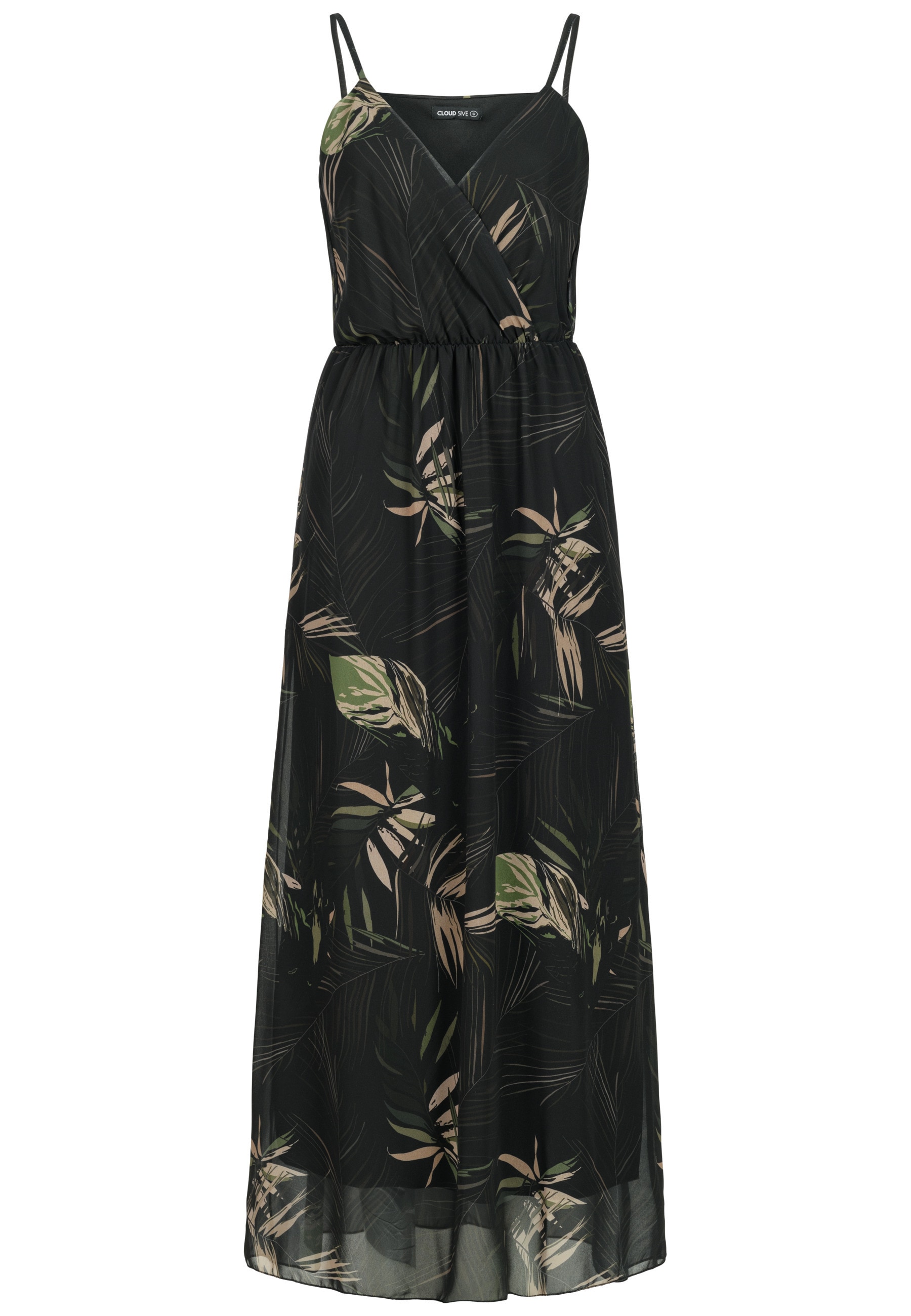 CLOUD 5IVE Shirtkleid "CLOUD 5IVE 2-Layered Maxi-Dress Tropical Print" 1 Stk. tlg.
