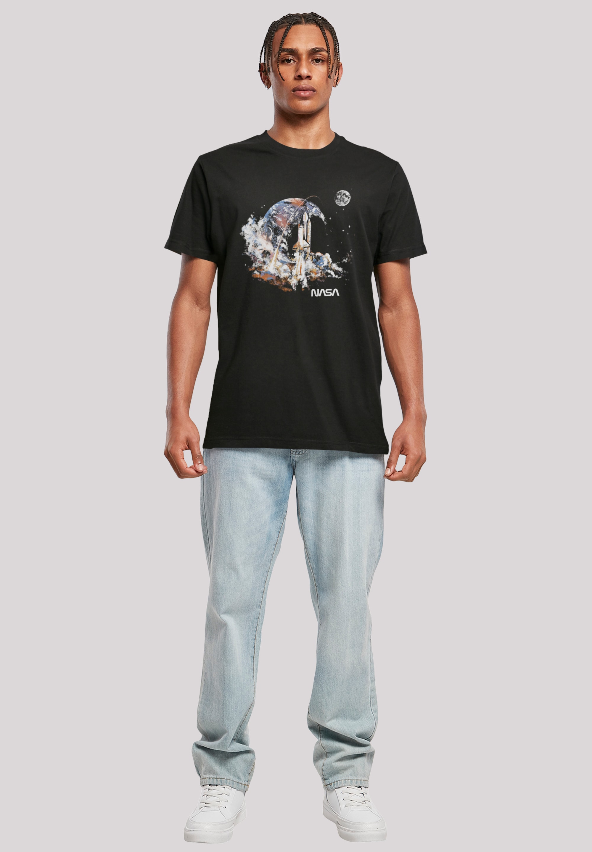F4NT4STIC T-Shirt »NASA Take Off Earth Montage«, Premium Qualität