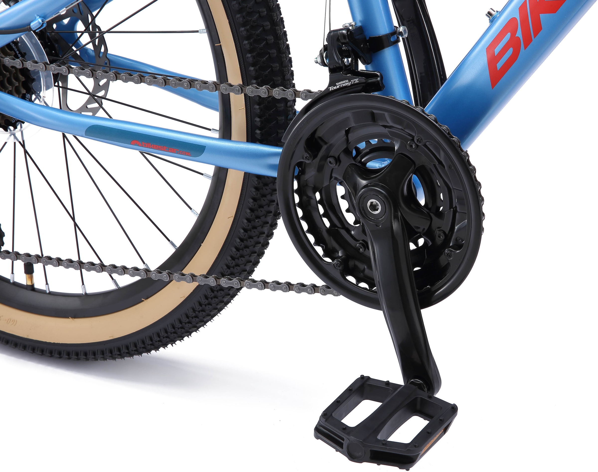 Bikestar Jugendfahrrad, 21 Gang, Shimano, RD-TY21 Schaltwerk, Kettenschaltung