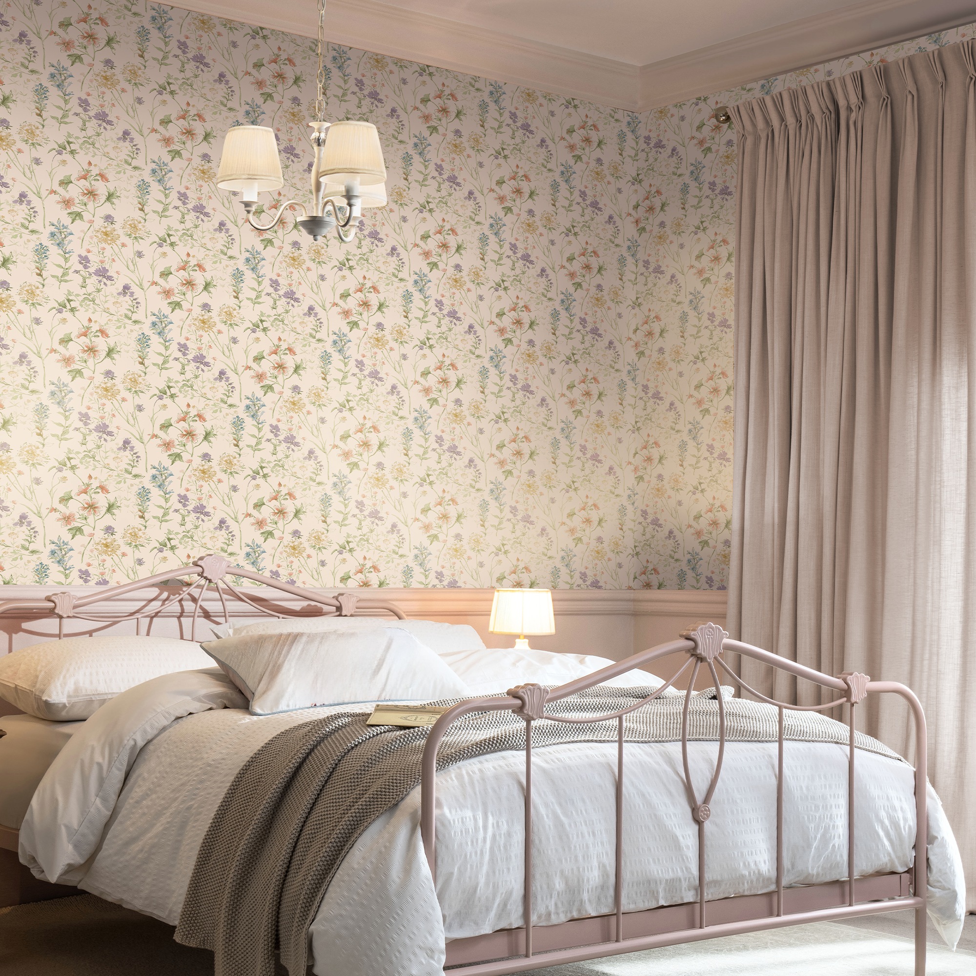Laura Ashley Vliestapete "Wild Meadow" Geblümt Glatt 10mx52cm (ca. 5m2)