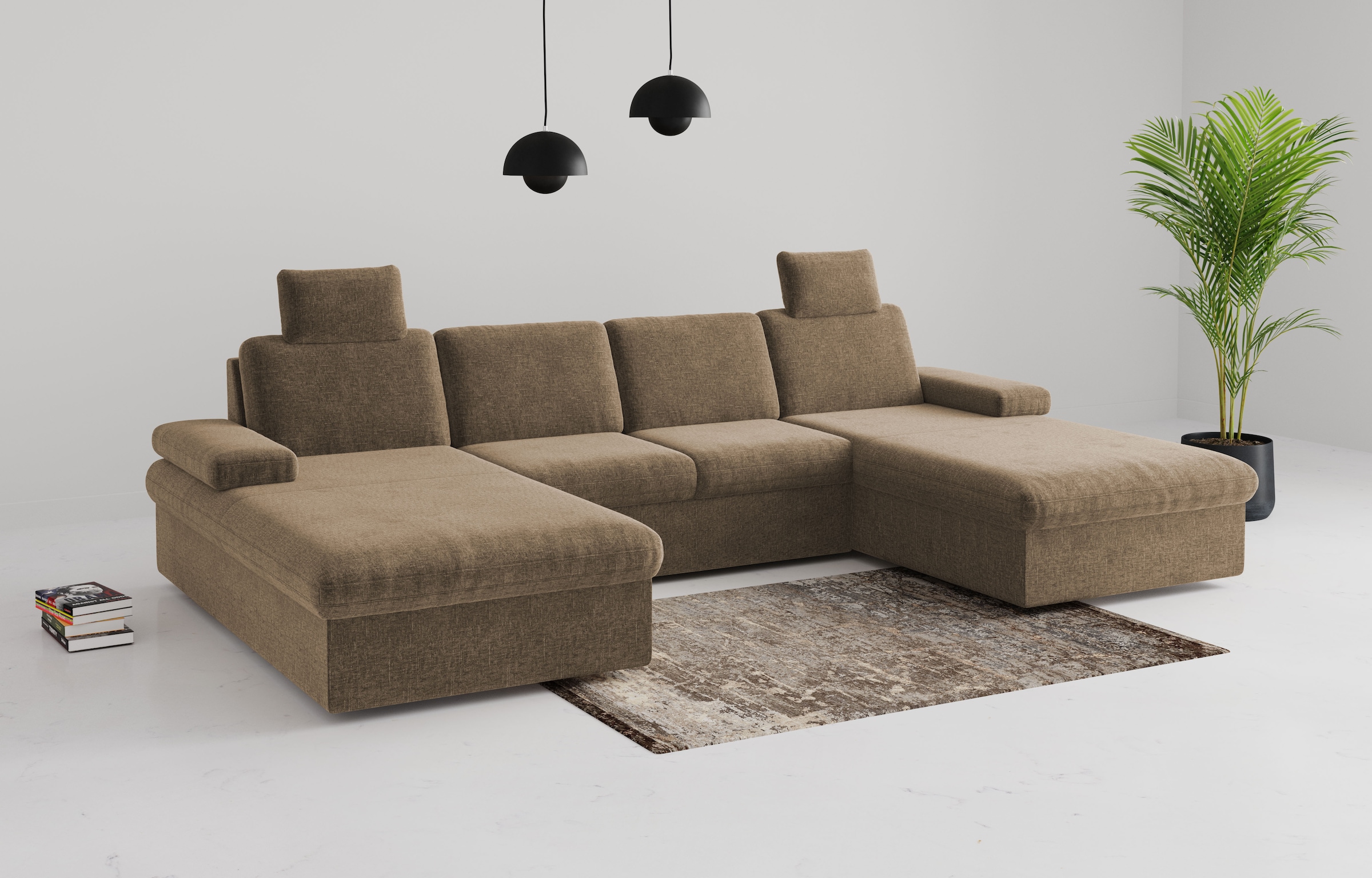 sit&more Wohnlandschaft "Moreno", mit Armteilverstellung,wahlweise mit Bett günstig online kaufen