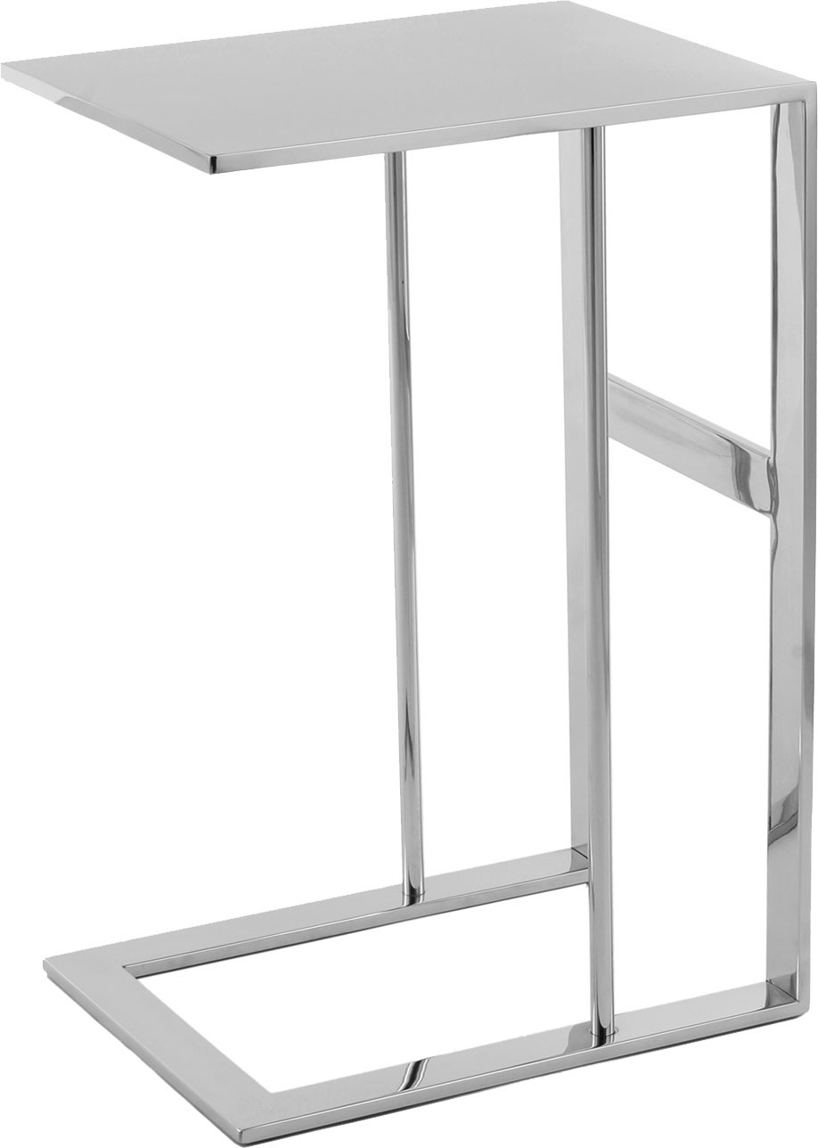 Kayoom Beistelltisch »Sten 125, Minimalistischer Stil, Gefertigt aus 100 % Edelstahl«, (1 St.), Minimalistischer Beistellisch in C-Form aus Edelstahl