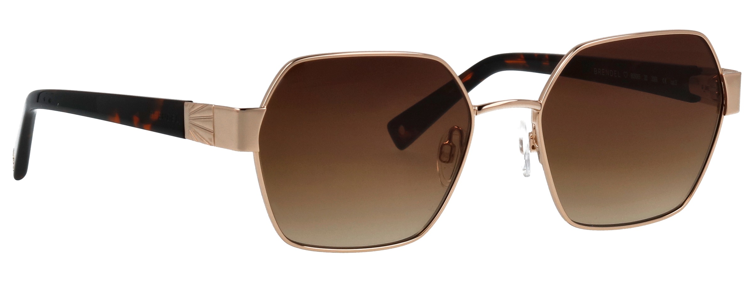 BRENDEL eyewear Sonnenbrille »Modell 905065« Form Hexagon, Logoschriftzug auf Bügel, Metallfassung