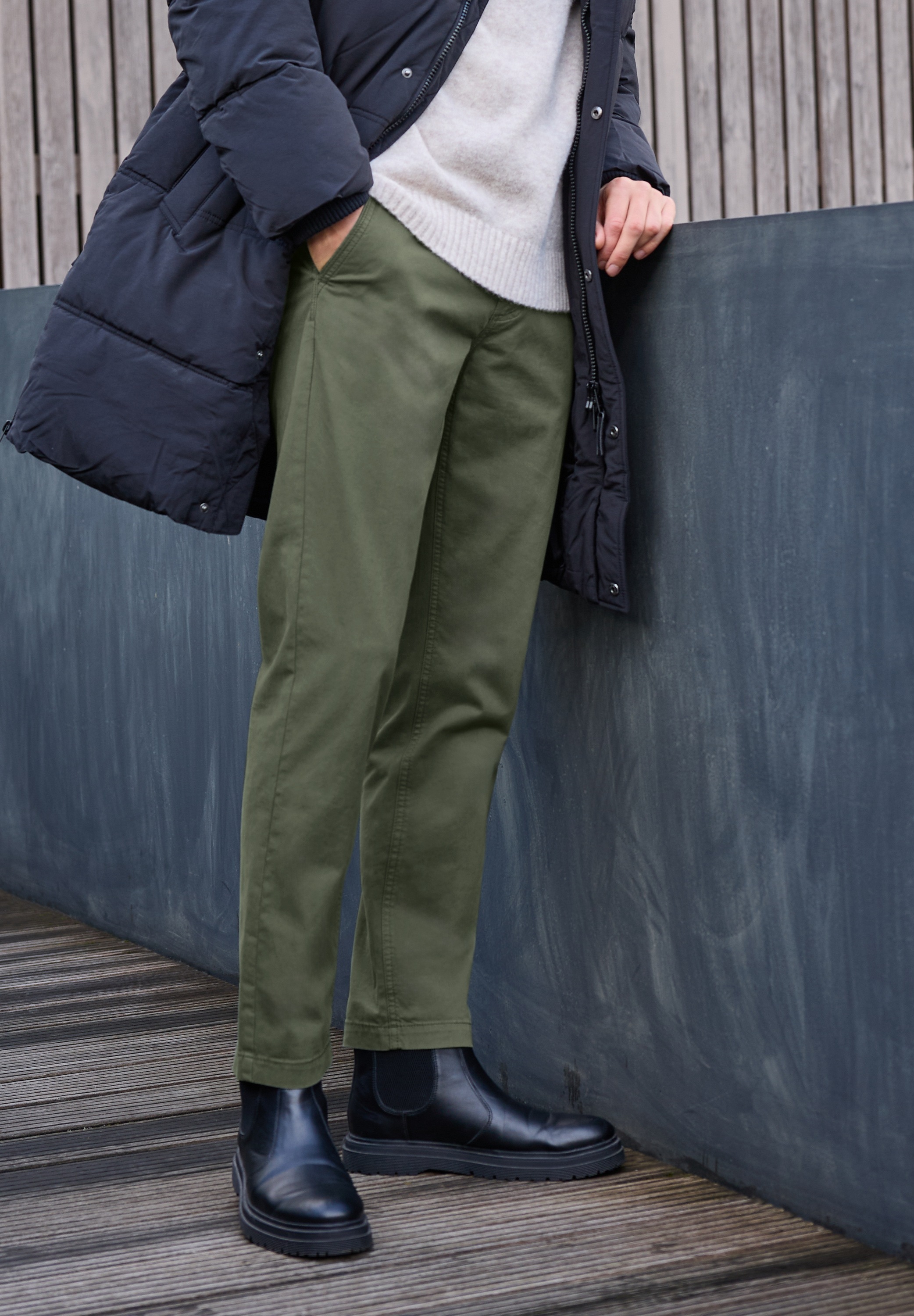 Thumbnail - STREET ONE MEN Chinohose aus Baumwolle mit Stretchanteil