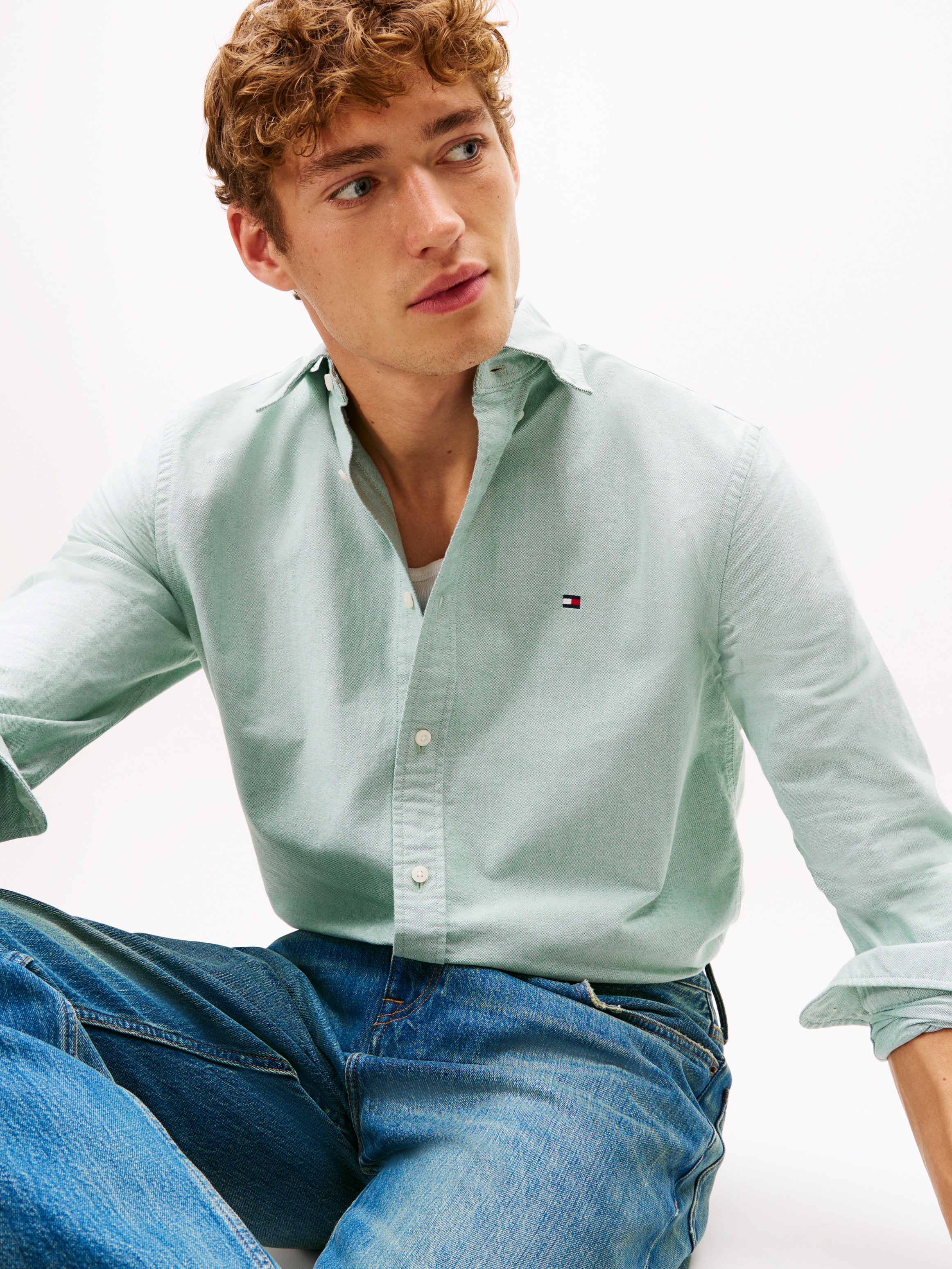 Tommy Hilfiger Langarmhemd »SOLID HERITAGE OXFORD RF SHIRT«