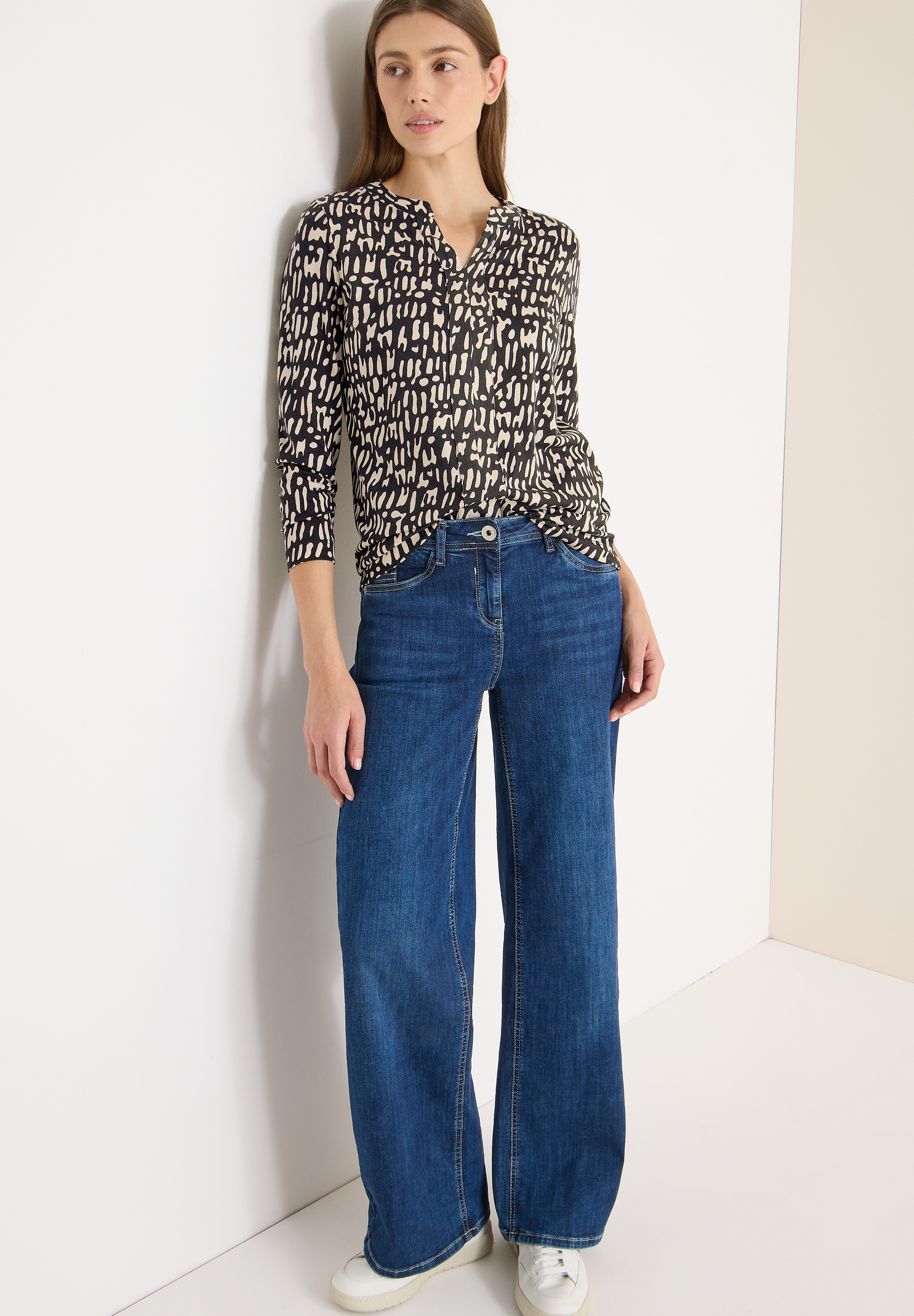 Cecil Print-Shirt im Tunika-Look und mit grafischem Muster