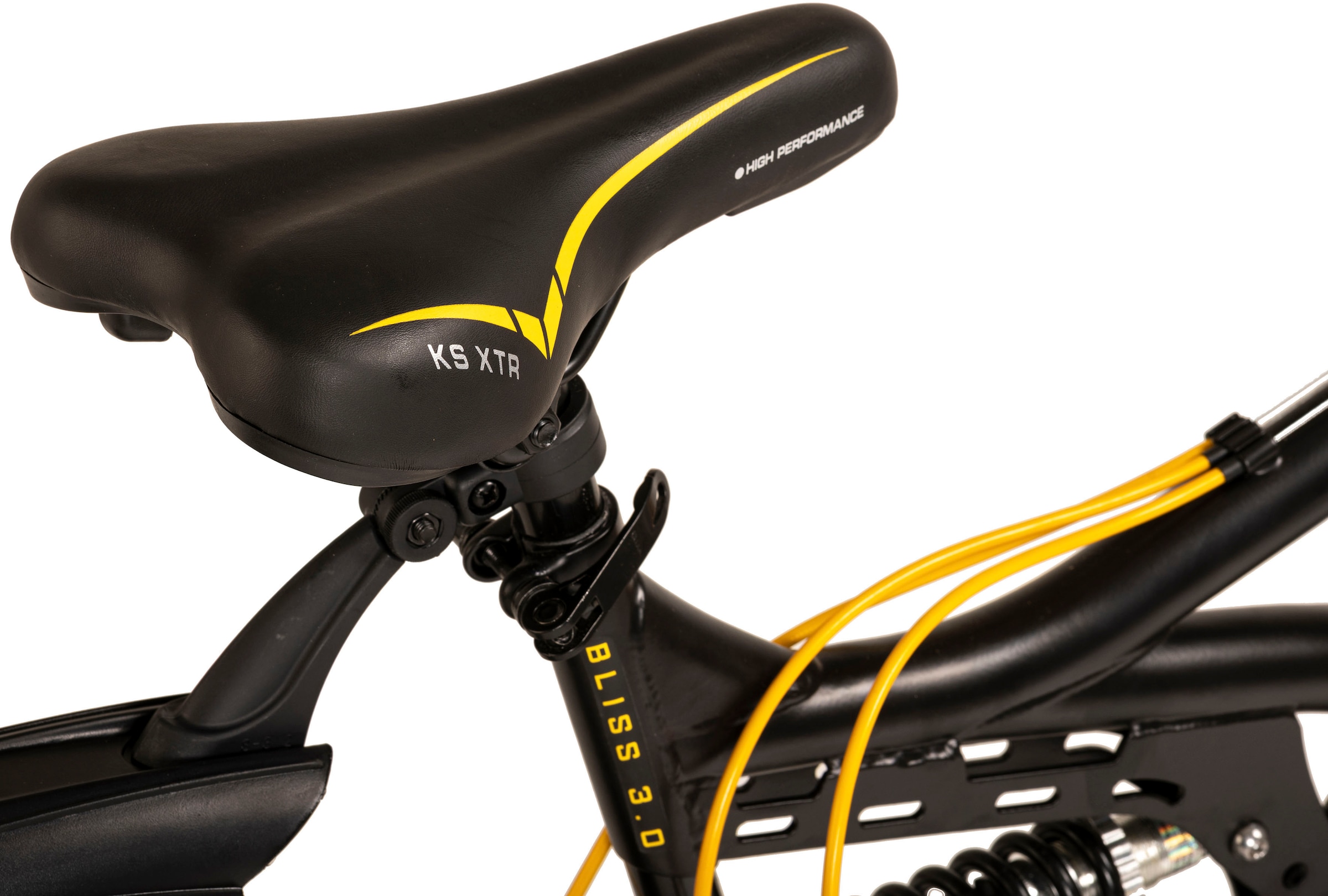 WYLD Mountainbike »Mountainbike Fully 26'' Bliss schwarz-gelb 21 Gänge«, 21 Gang, Kettenschaltung