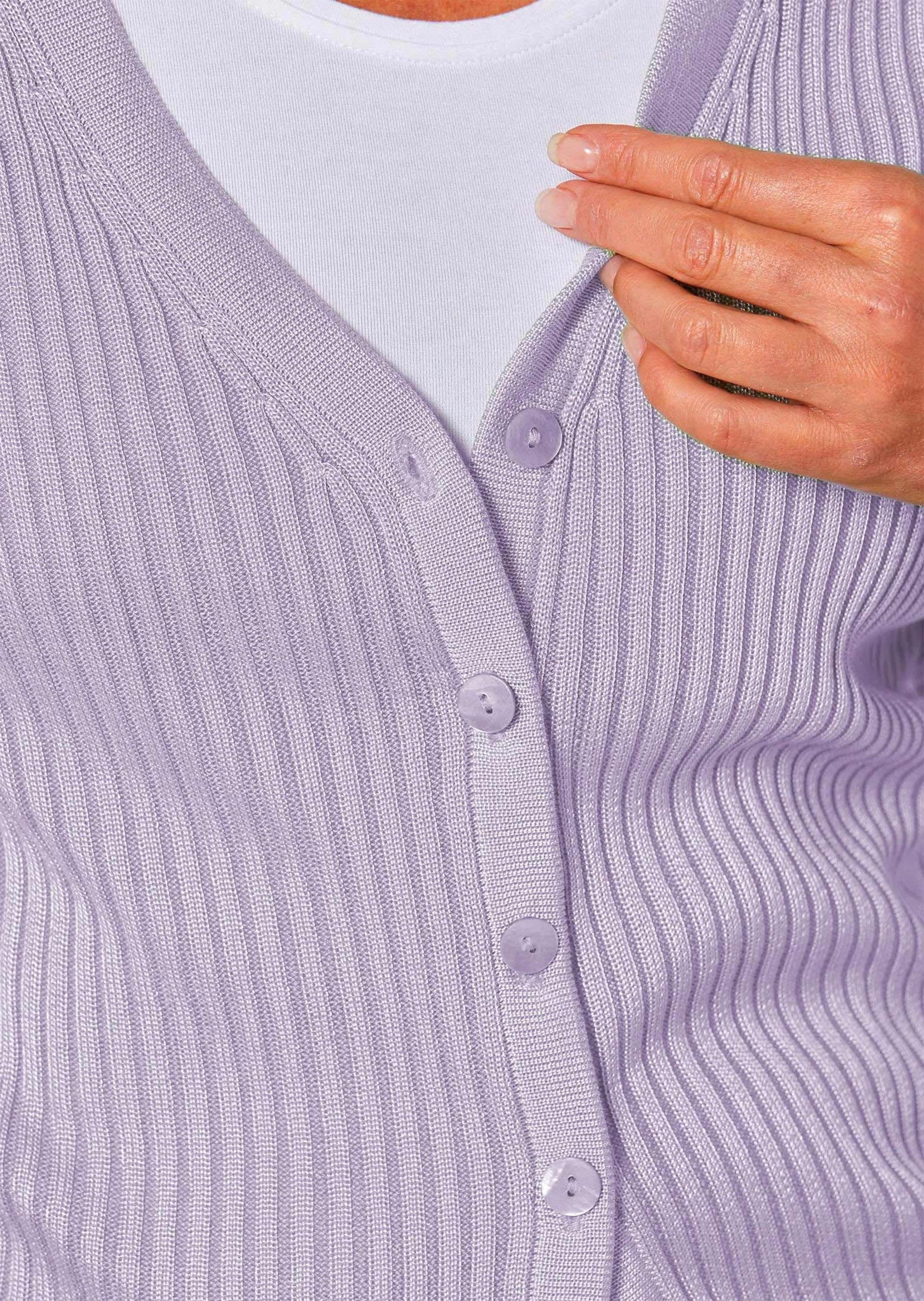 GOLDNER Strickjacke »Strickjacke Pflegeleichte Strickjacke in hochwertiger Rippenstruktur«
