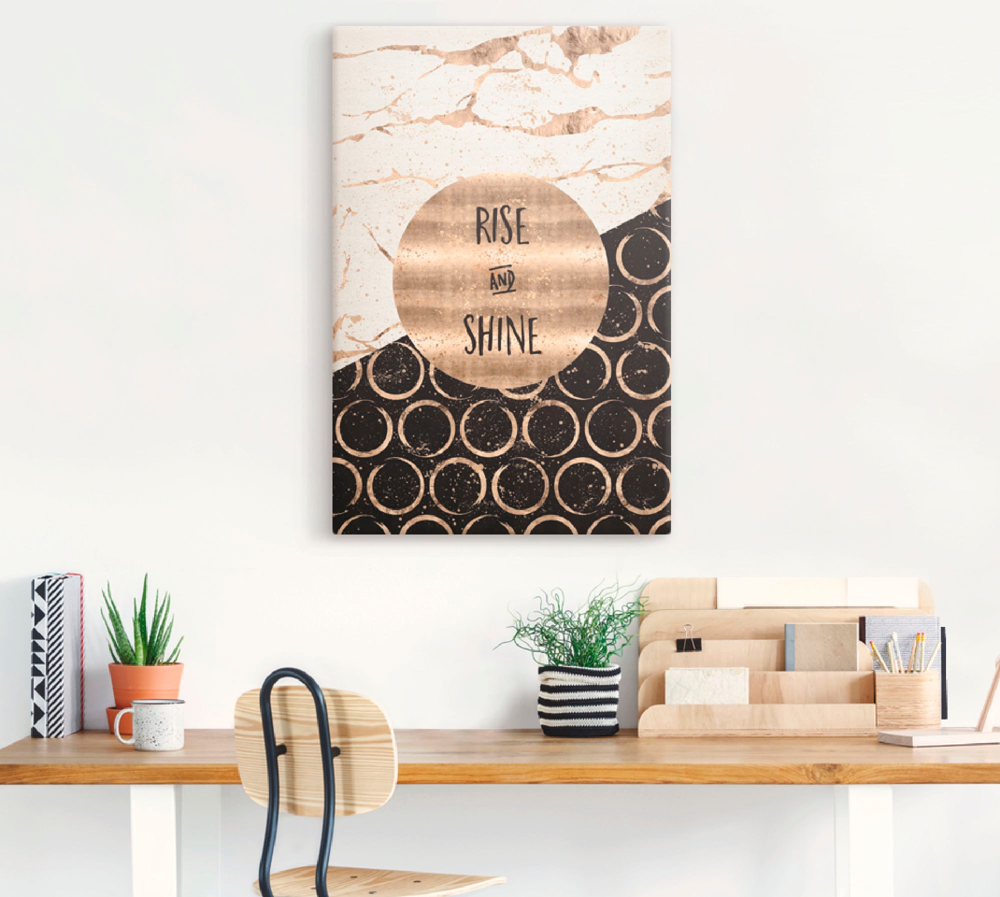 Artland Wandbild »Aufsteigen und scheinen«, Sprüche & Texte, (1 St.), als Leinwandbild, Poster, Wandaufkleber in verschied. Größen