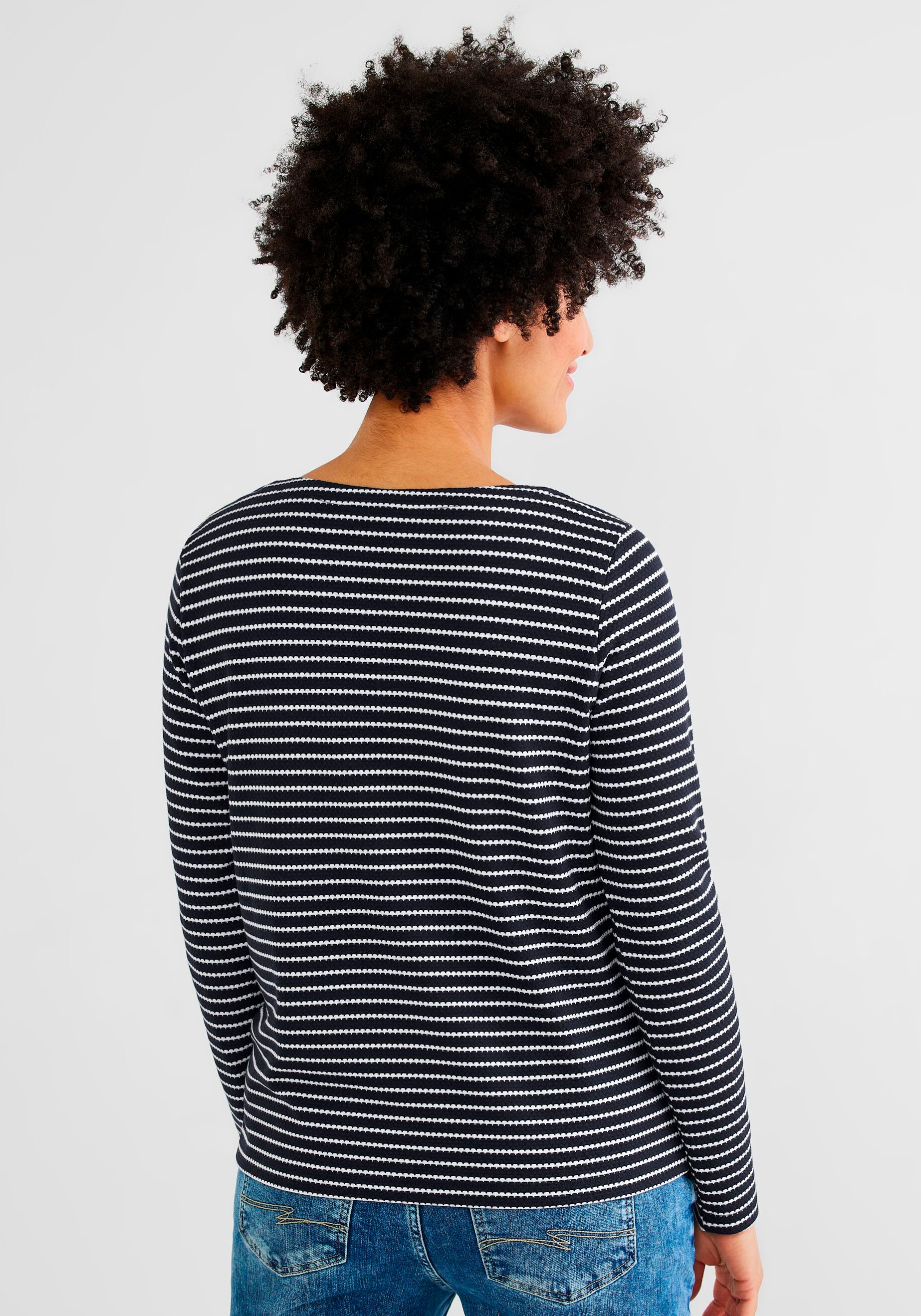 STREET ONE Longsleeve aus strukturiertem Material SV8393