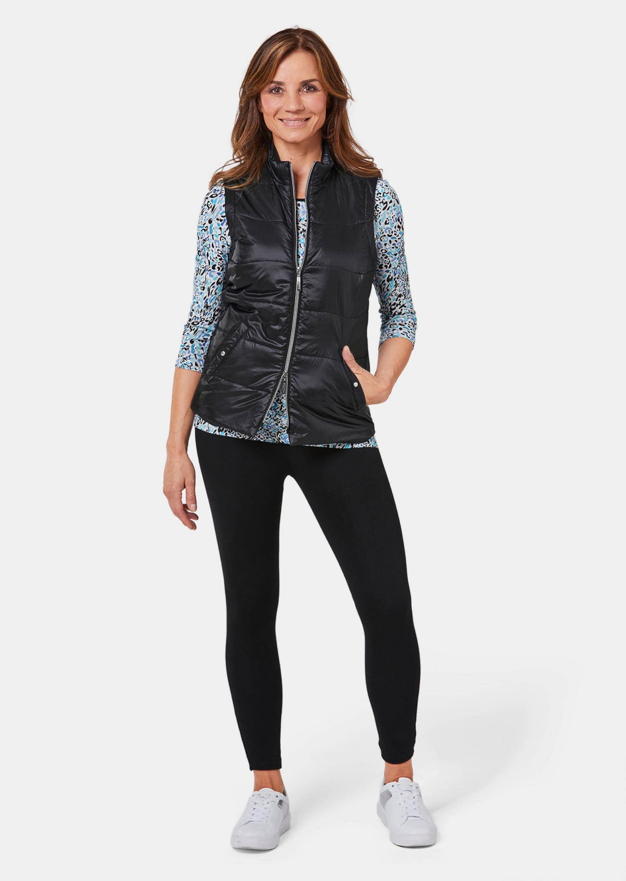 GOLDNER Kurzweste »Kurzgröße Leichte Steppweste mit Stehkragen«
