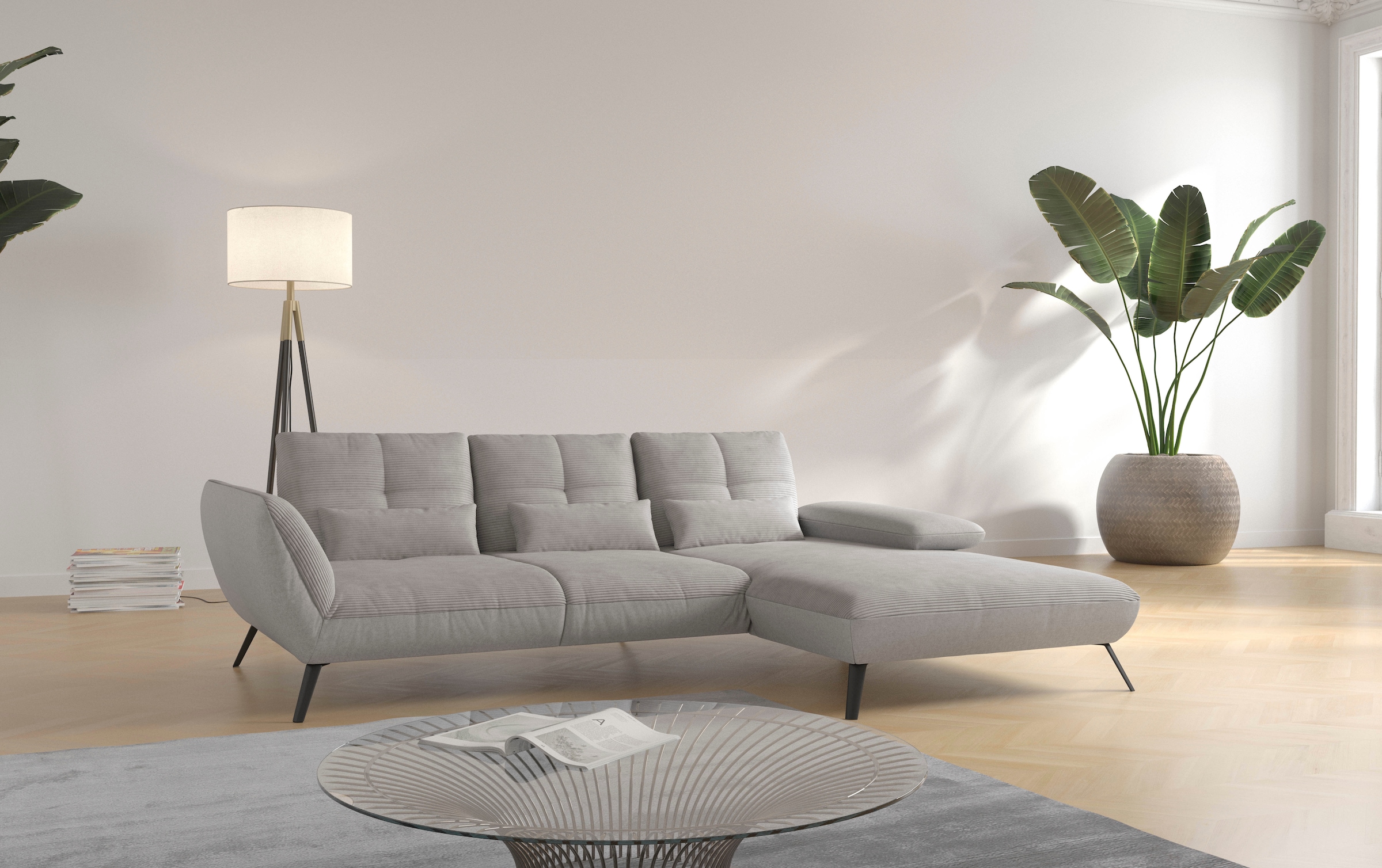 OTTO home Ecksofa "Mikado L-Form" inkl. Sitztiefenverstellung und Armteilverstellung