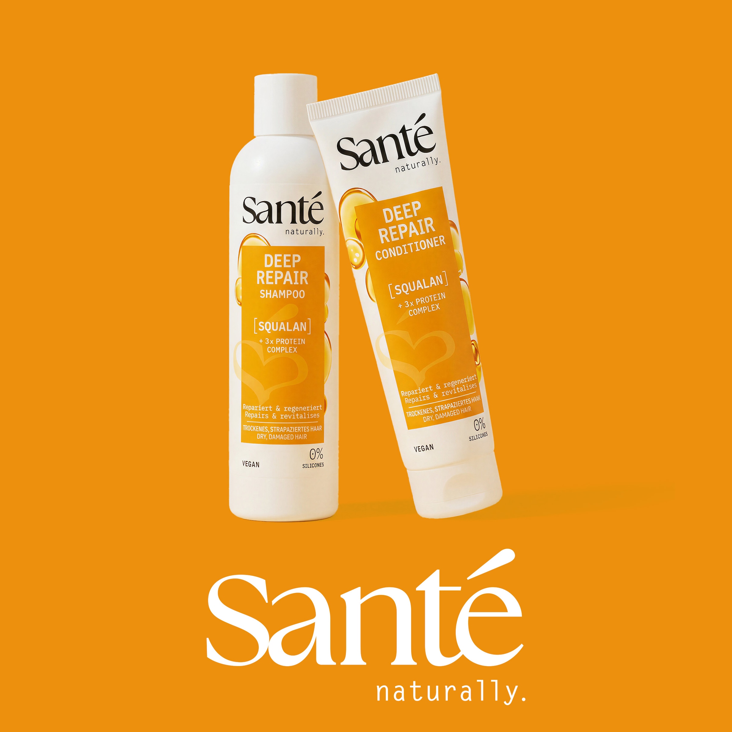 SANTE Haarspülung »Deep Repair Conditioner Squalan + 3-Fach Protein Komplex« Haarspülung, mit Kokosöl, Arganöl und Olivenöl, für strapaziertes Haar