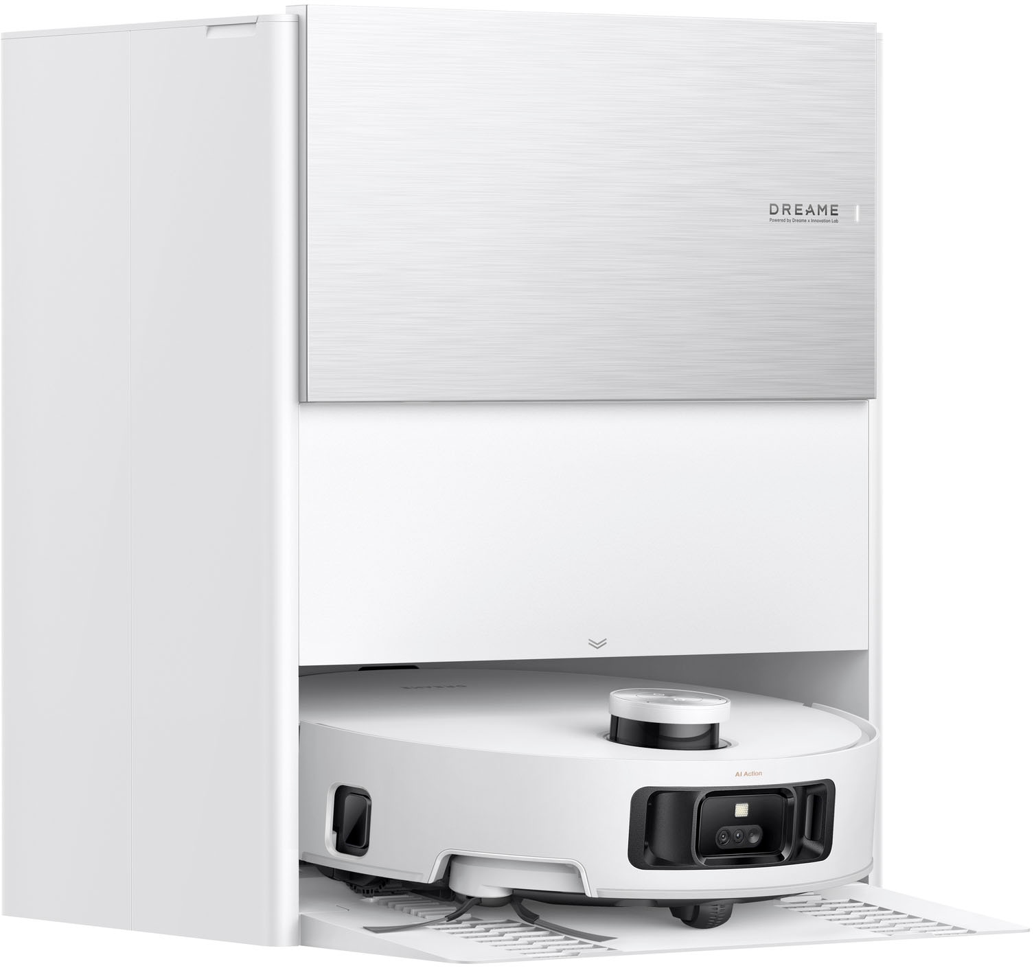 Dreame Nass-Trocken-Saugroboter »mit Wischfunktion Aqua10 Roller« Warmwasser-Wischsystem, Rollenmopp, überwindet Hindernisse, 30.000 Pa