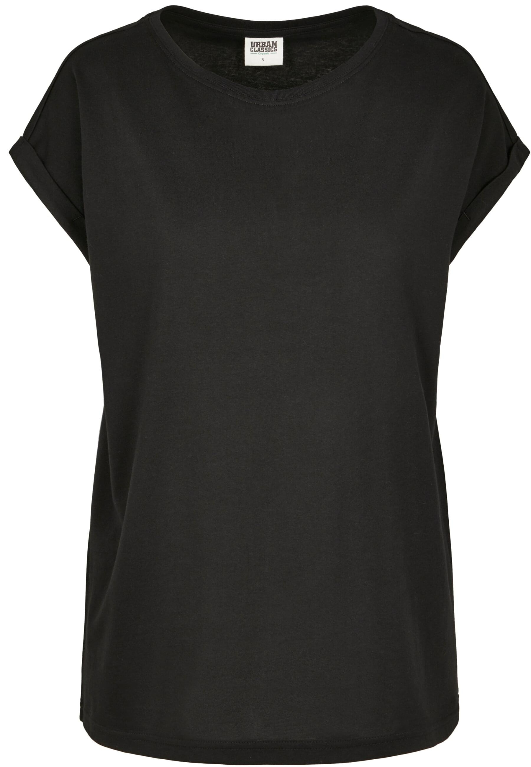 URBAN CLASSICS Kurzarmshirt "Urban Classics Damen Ladies Organic Extended Shoulder Tee"