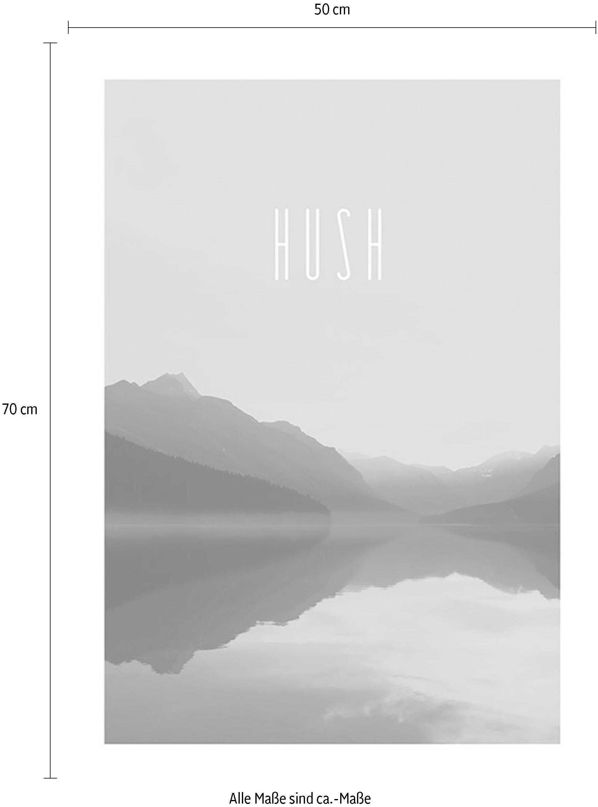 »Word Poster Hush (1 St.), Natur, BAUR Sand«, | Kinderzimmer, Lake Komar Wohnzimmer Schlafzimmer,
