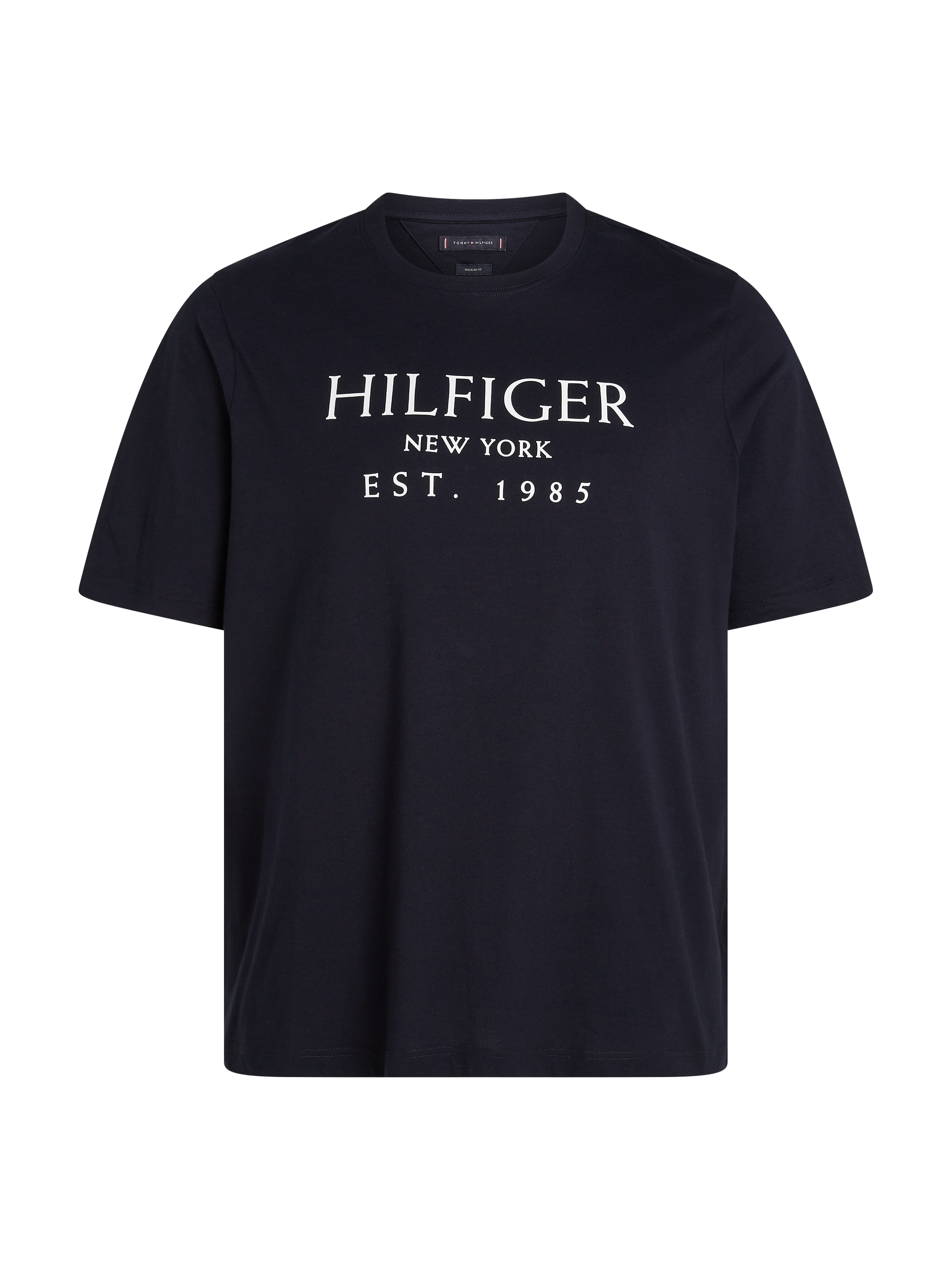 Tommy Hilfiger Big & Tall Rundhalsshirt »BT-BIG HILFIGER TEE-T«, in Großen Größen, mit Logoschriftzug, Rundhals