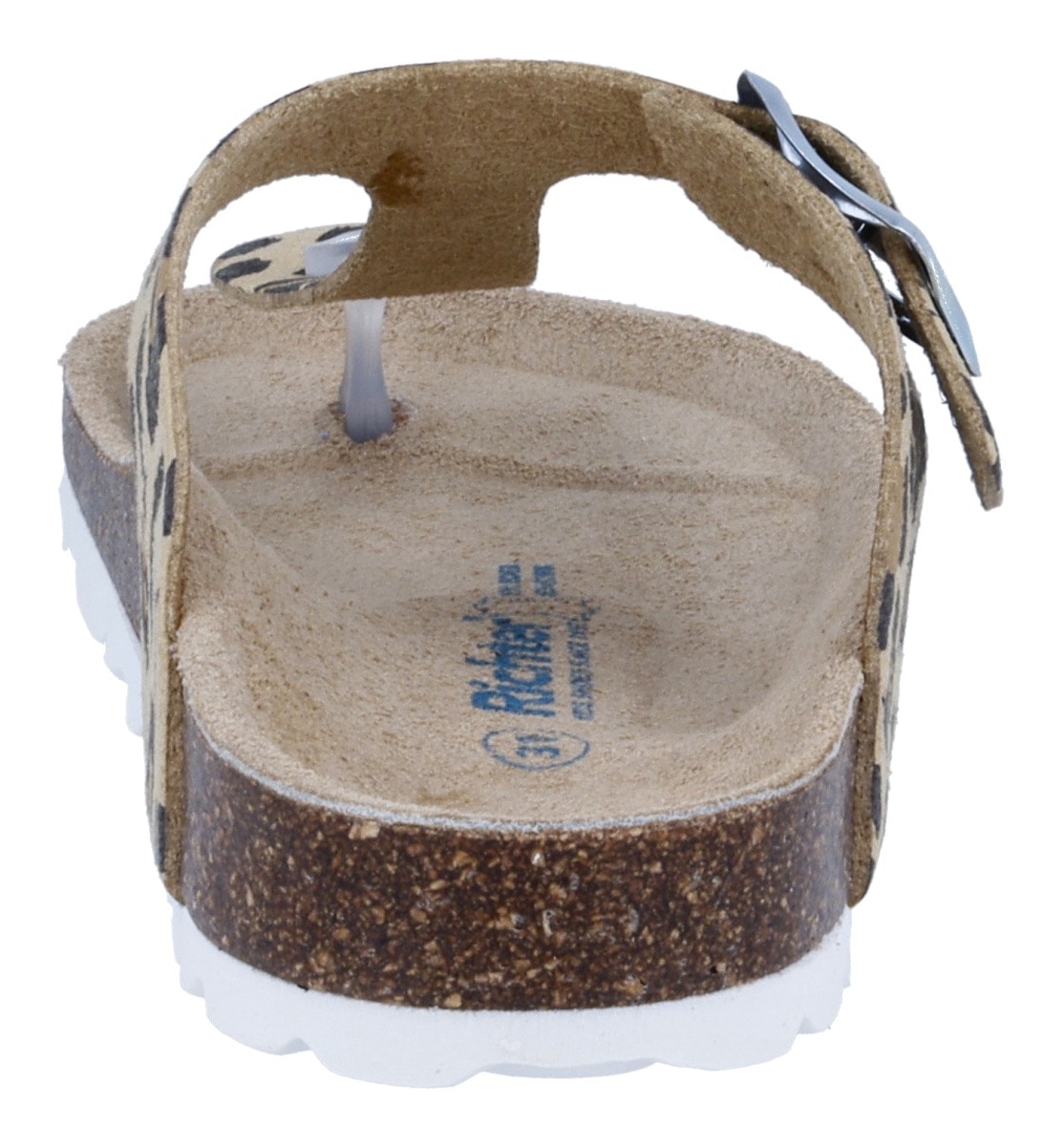 Richter Zehentrenner »Bio«  Sandale im Animal-Look, Größenschablone zum Download, mit WMS