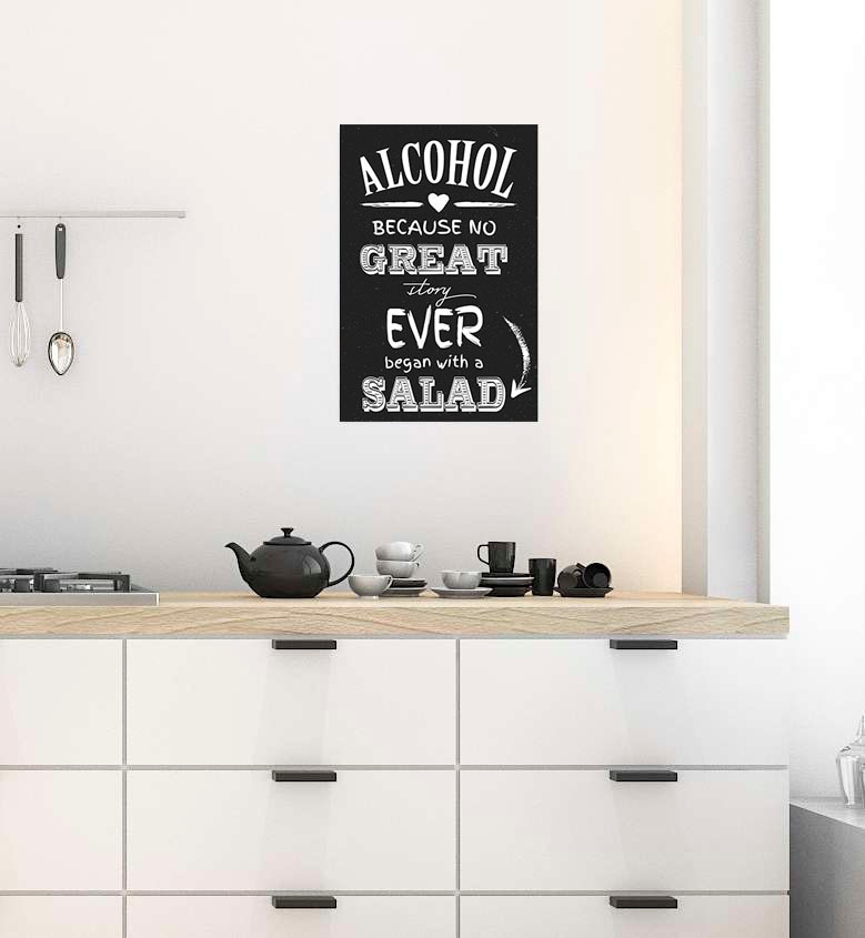 queence Metallbild "Great Story" Getränke  Schriftzug  Schriftzüge 1 Stk. t günstig online kaufen