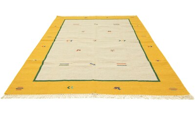 morgenland Wollteppich »Kelim Teppich handgewebt beige«, rechteckig, 6 mm Höhe, Kurzflor kaufen