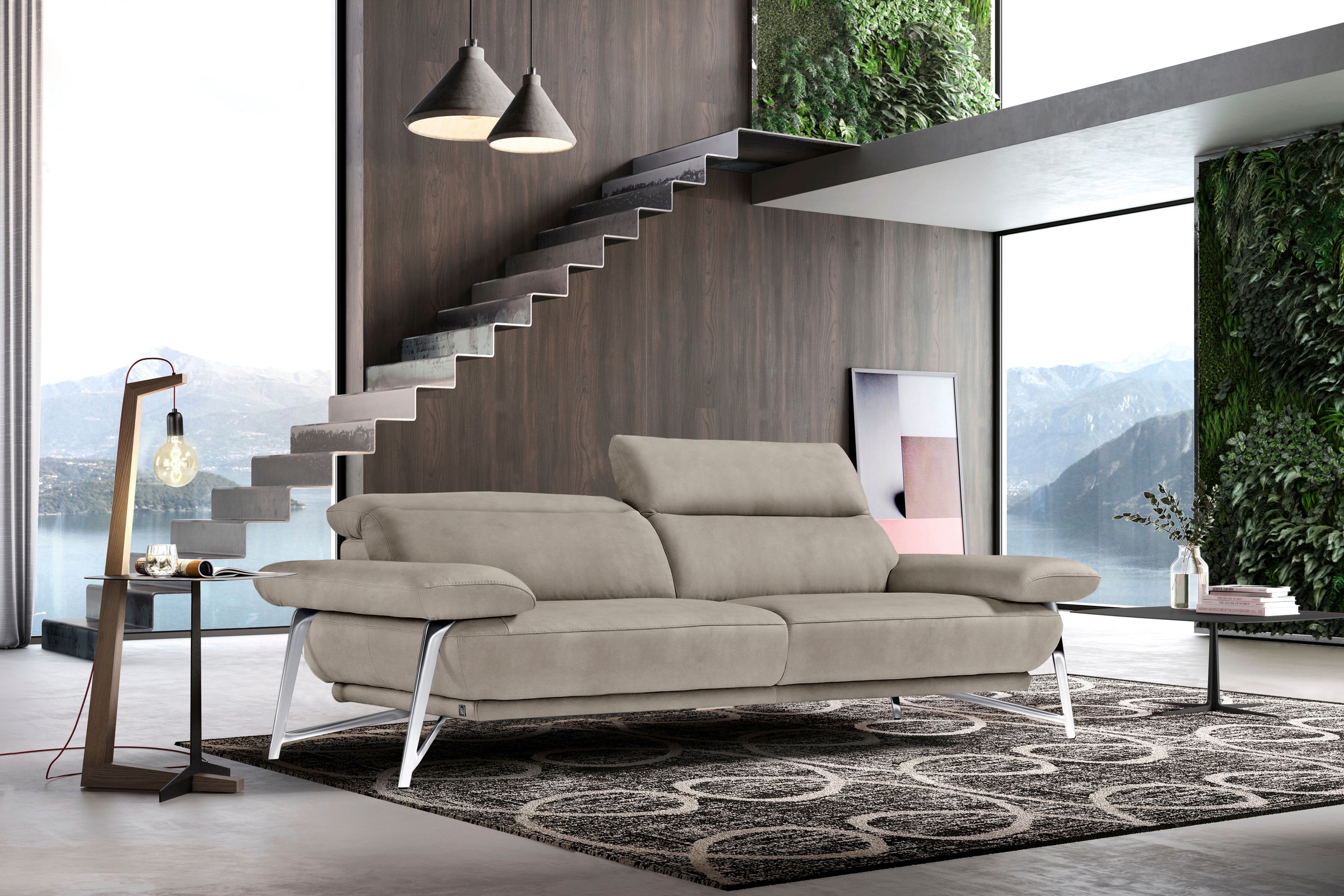 Egoitaliano Sofa "Anais, erstklassiger Sitzkomfort, Fußfarbe chrom" Set, Ko günstig online kaufen