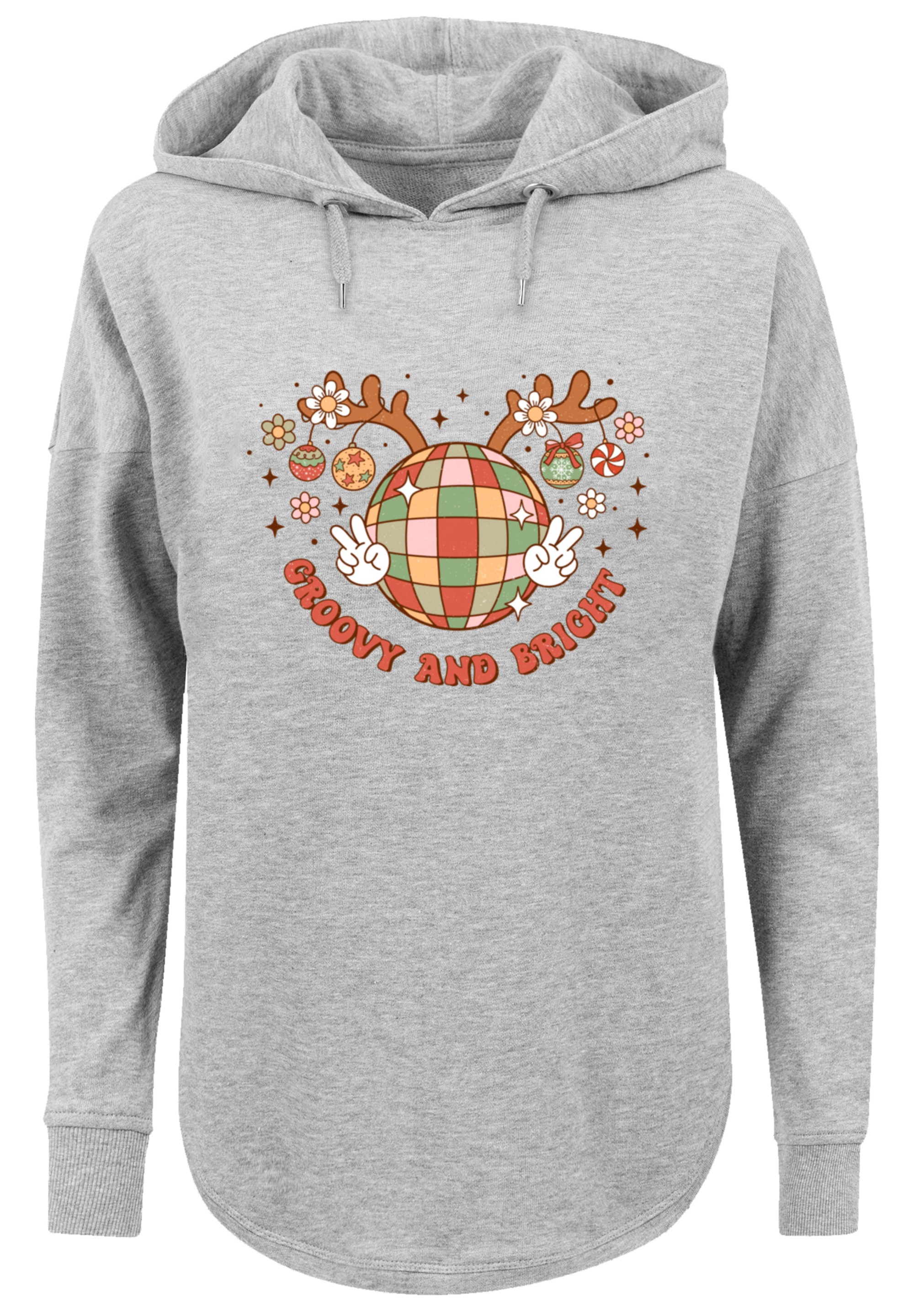 F4NT4STIC Kapuzenpullover »Bright Weihnachten Disco Deer«, Premium Qualität, Weihnachts-Kollection