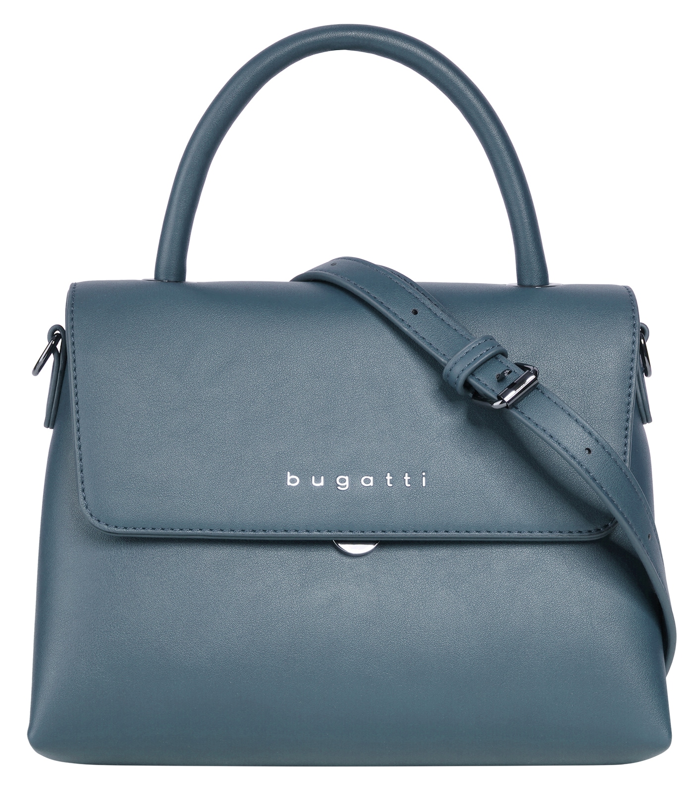 Henkeltasche BUGATTI "ALMATA", Damen, Gr. B/H/T: 23cm x 16cm x 8cm onesize, blau, Kunstfaser, clean, Taschen