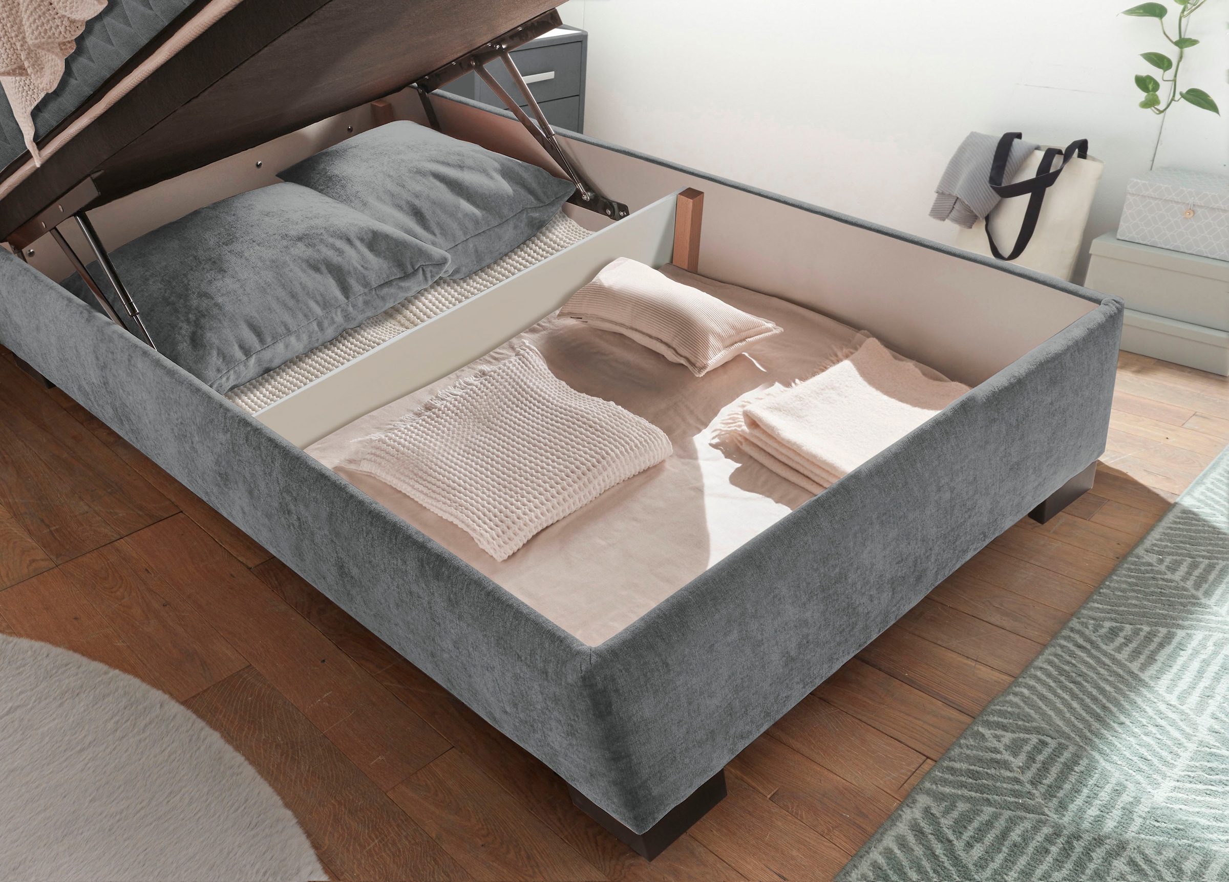 ED EXCITING DESIGN Boxbett »Nagol« mit Bettkasten, mit Wendematratze, erhältlich in verschiedenen Breiten