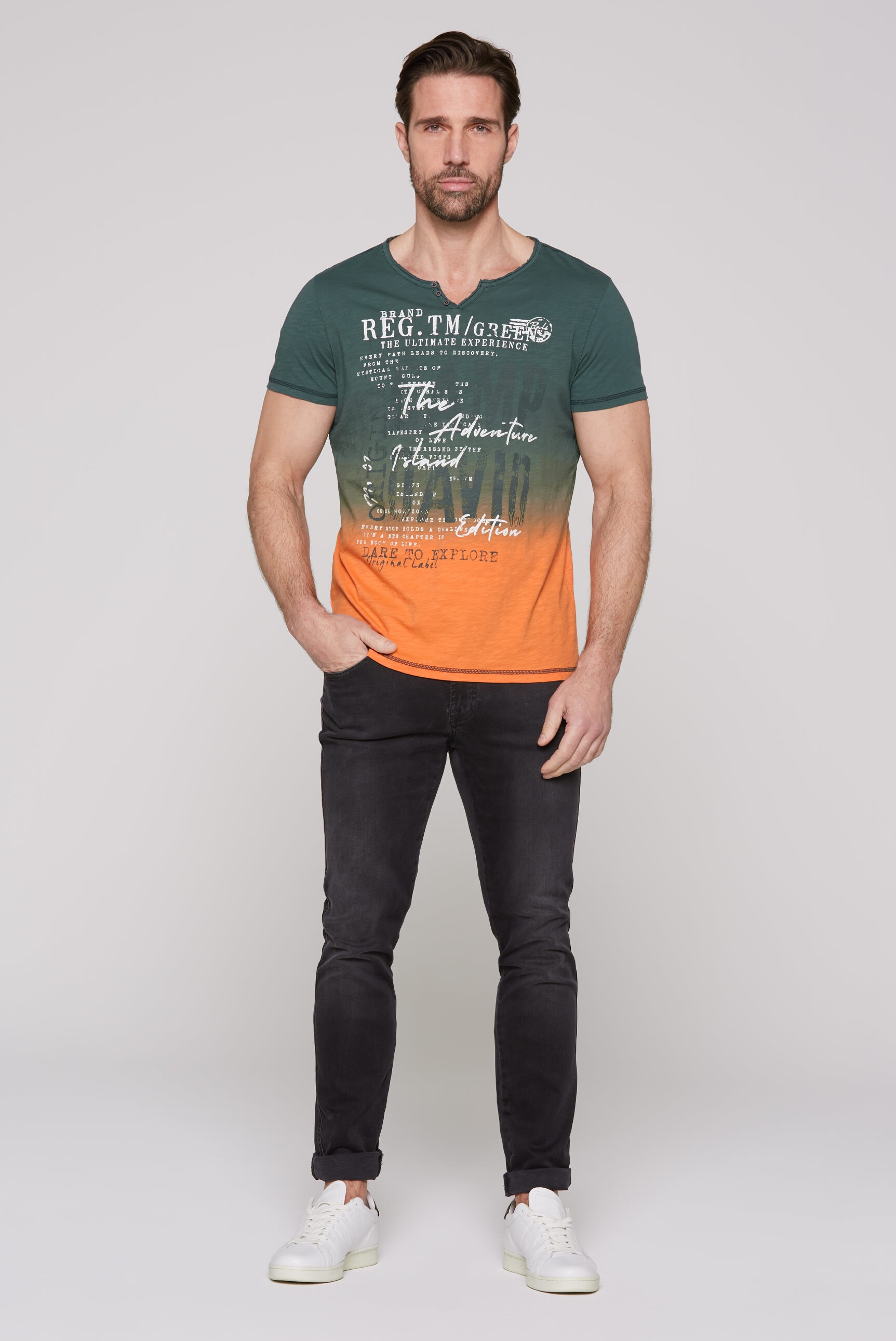 CAMP DAVID Rundhalsshirt, aus Baumwolle