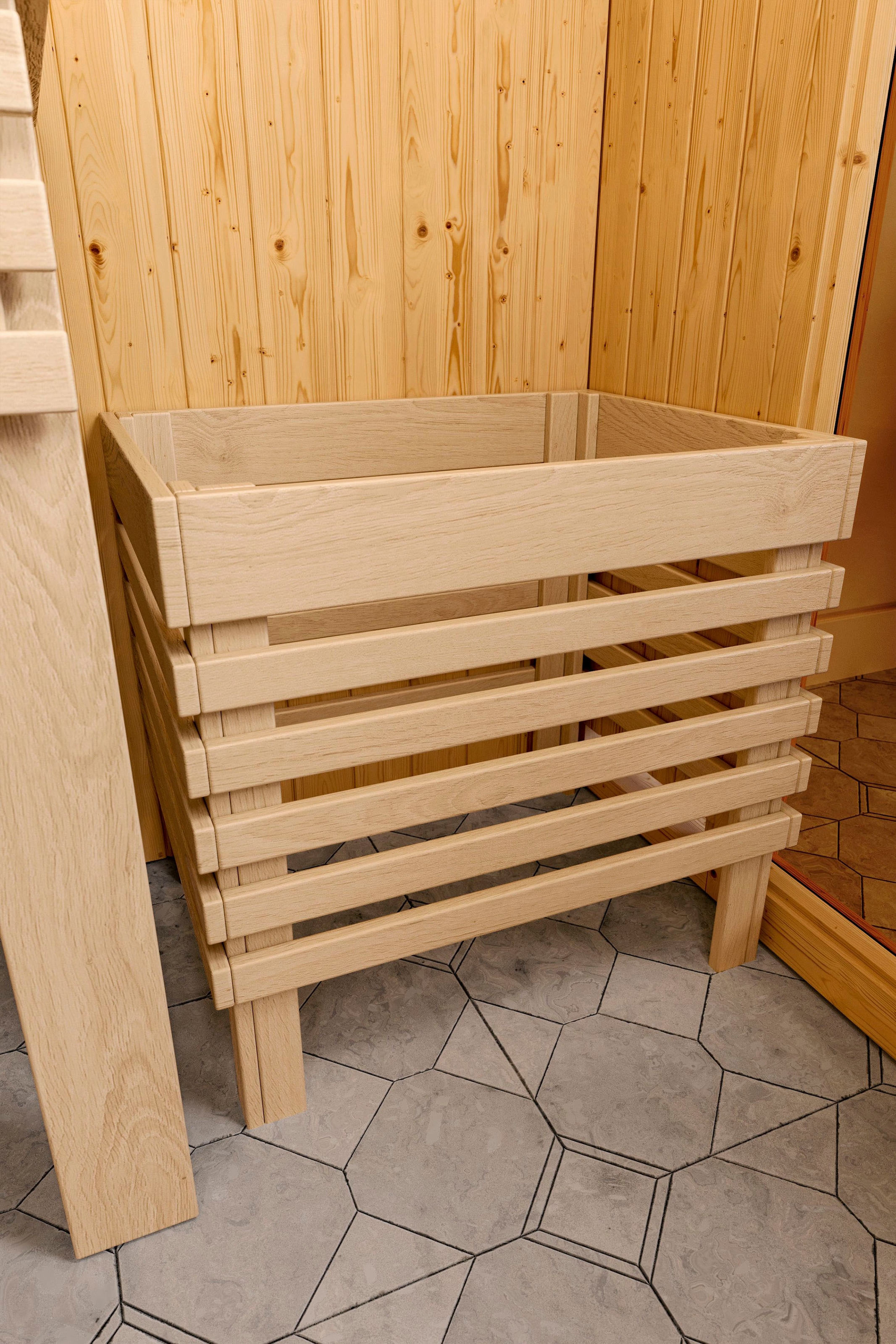 welltime Sauna »Artja«, naturbelassen, mit Ofen 9 kW ext. Steuerung