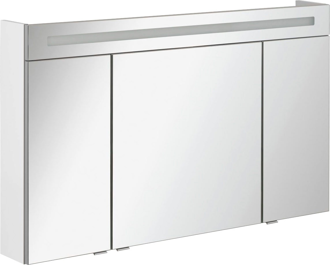 Spiegelschrank »CL 120 - weiß«, Badmöbel Breite 120 cm, 3 Türen, doppelseitig verspiegelt