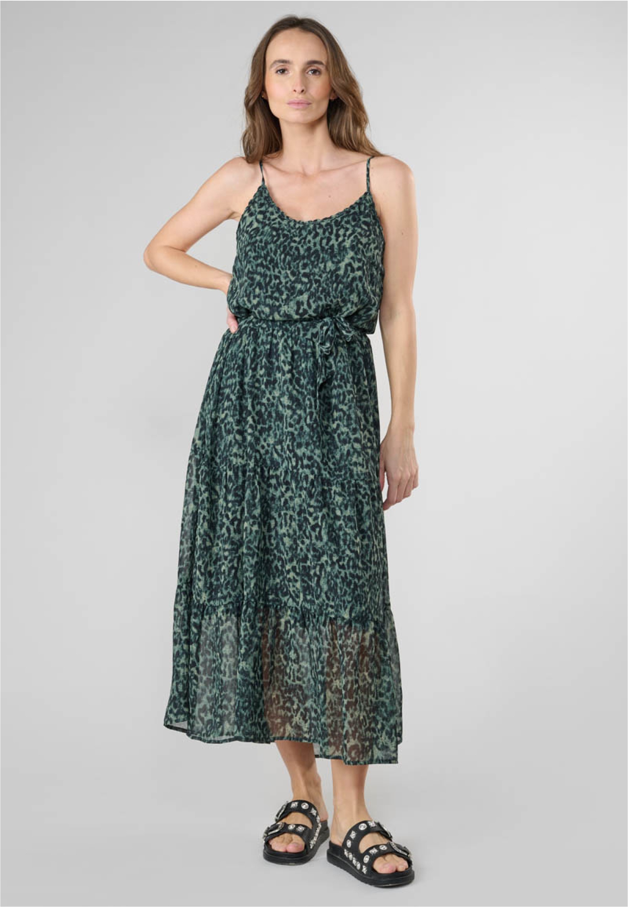 Le Temps Des Cerises Jerseykleid »LISAKA«, mit tollem Allover-Muster