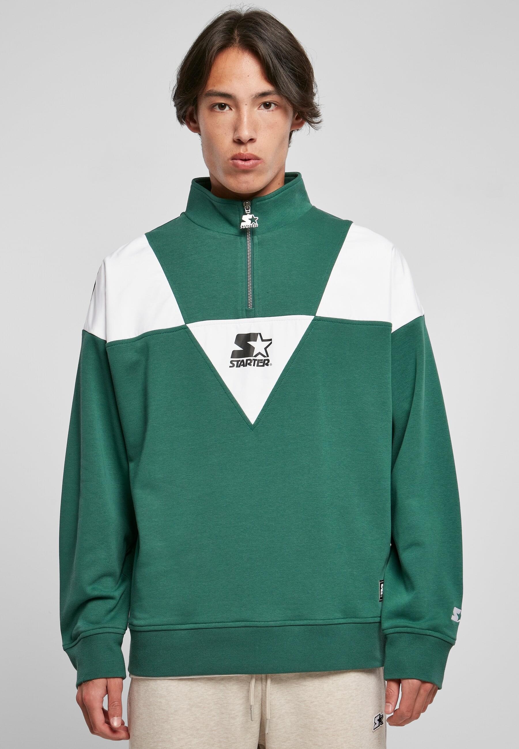 Starter Black Label Strickfleecejacke »Starter Black Label Herren Starter Triangle Troyer«, (1 St.), ohne Kapuze
