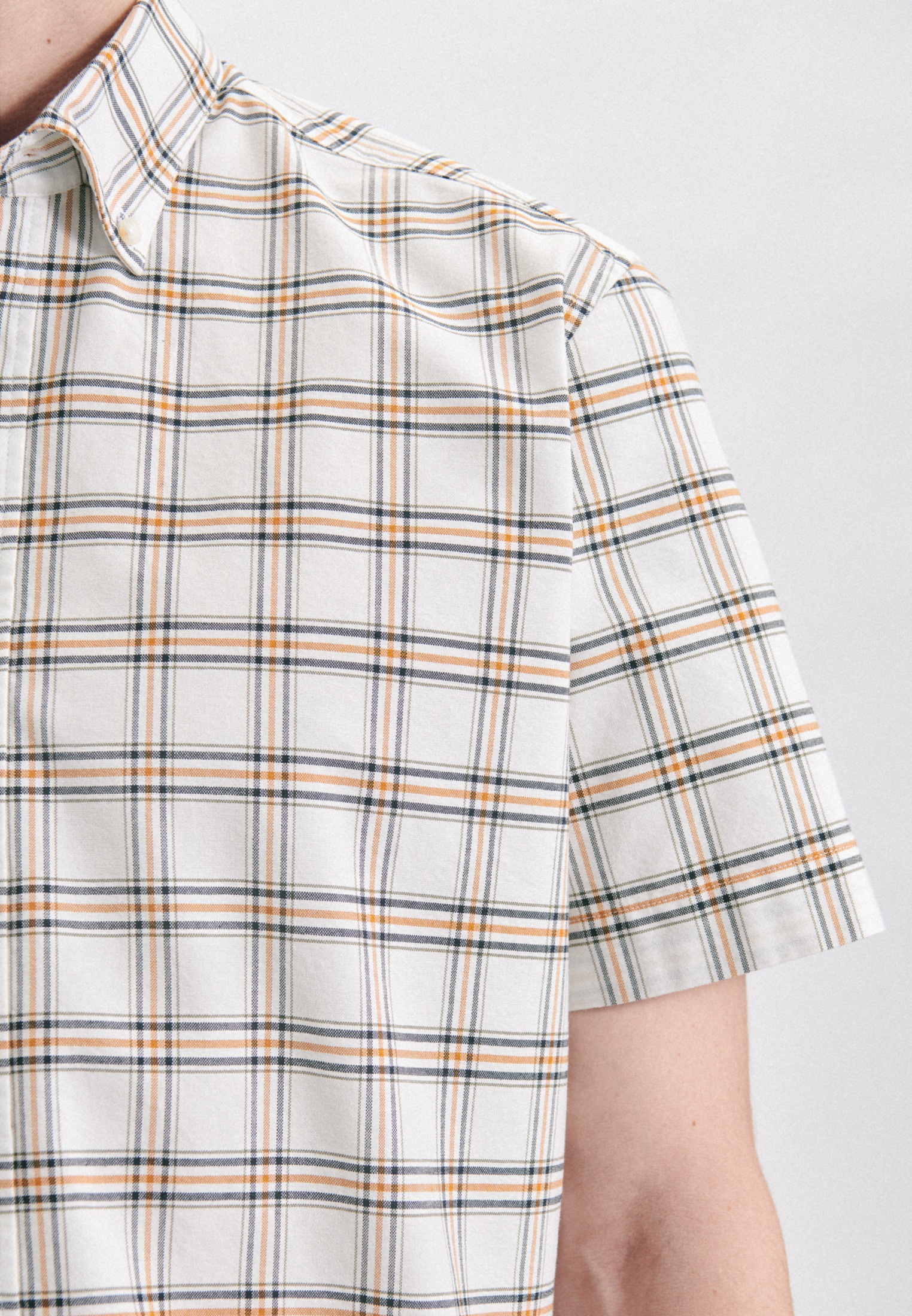 seidensticker Businesshemd »Schwarze Rose«, Regular Kurzarm Button-Down-Kragen Karo