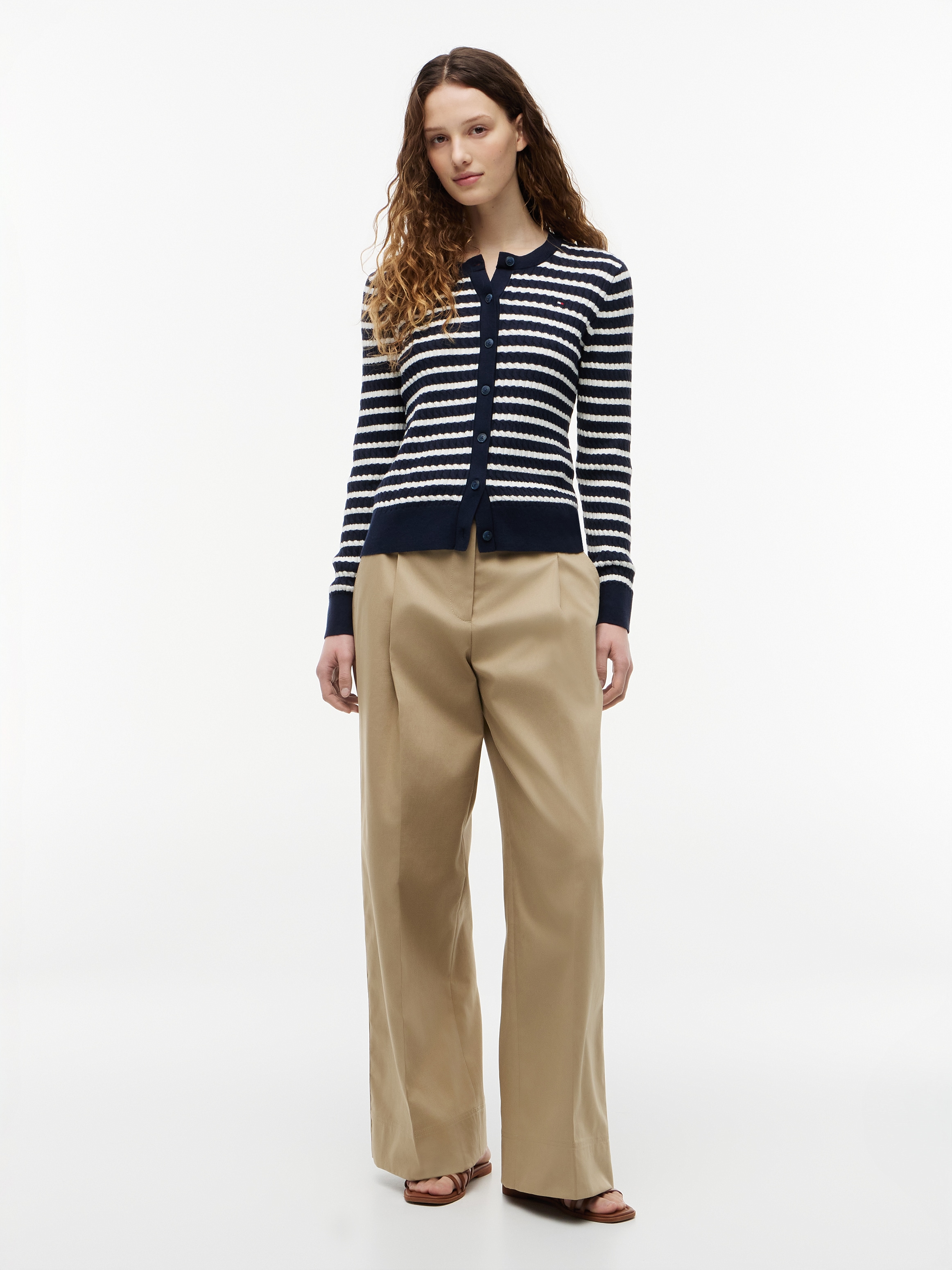 Tommy Hilfiger Strickjacke mit Zopfstrickmuster